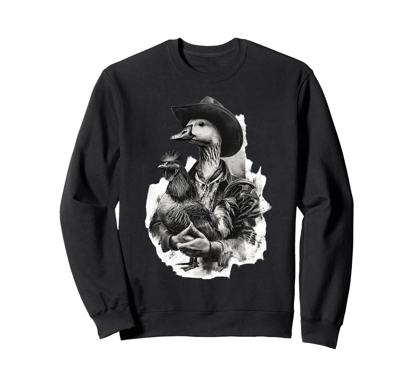 Goose Cowboy Rodeo Cowgirl Western Sweatshirt - Graphic Print Men Women - T-Shirt, Sweatshirt, Hoodie