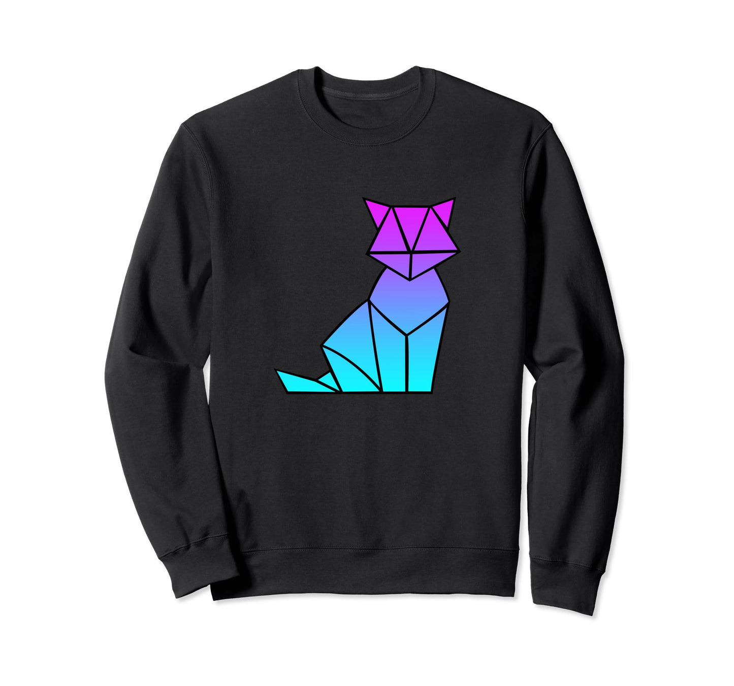 Fox Origami Vaporwave Aesthetic Love Sweatshirt - Graphic Print Men Women - T-Shirt, Sweatshirt, Hoodie