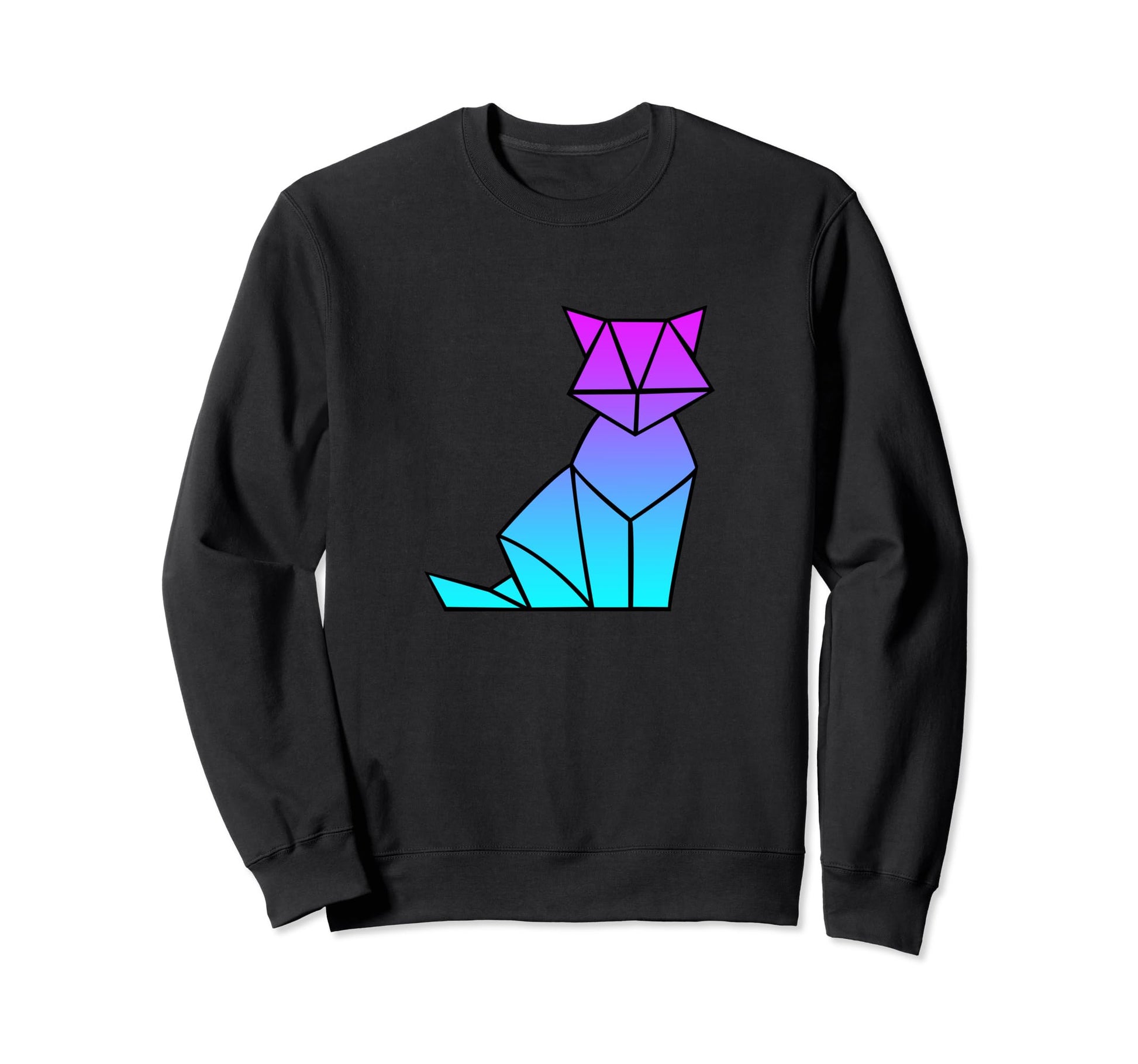 Fox Origami Vaporwave Aesthetic Love Sweatshirt - Graphic Print Men Women - T-Shirt, Sweatshirt, Hoodie