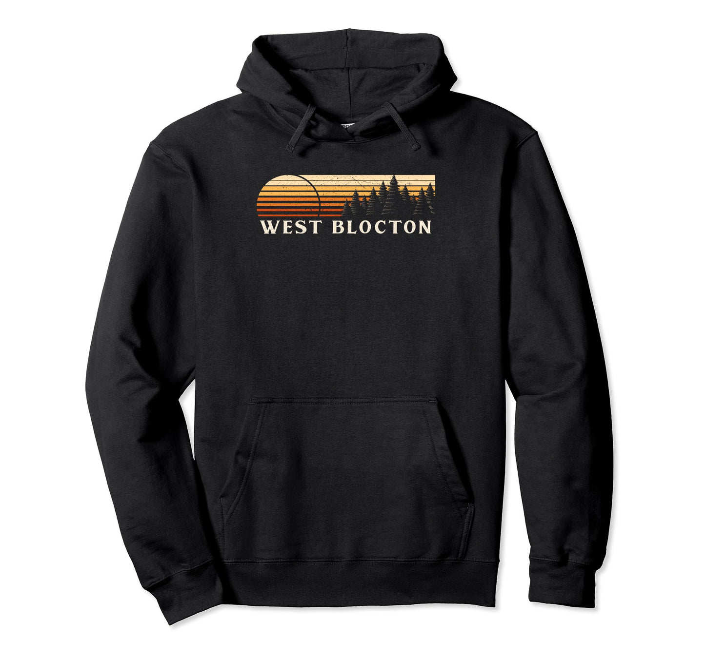 West Blocton Al Evergreen Sunset Eighties Hoodie - Unique Graphic Men Women - T-Shirt, Sweatshirt, Hoodie
