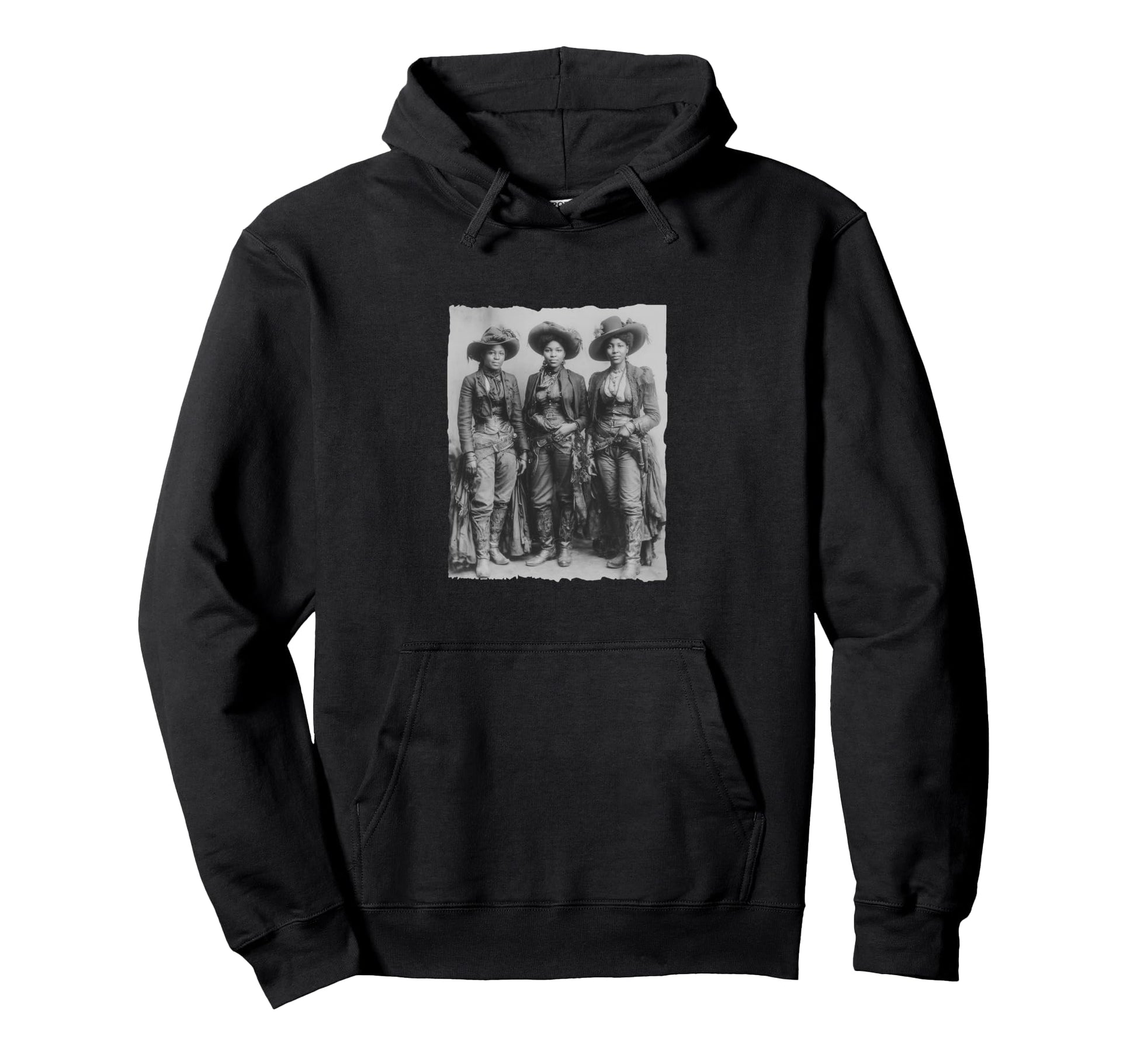 Bold Black Cowgirl History Western Hoodie - Trendy Graphic for Adults - T-Shirt, Sweatshirt, Hoodie