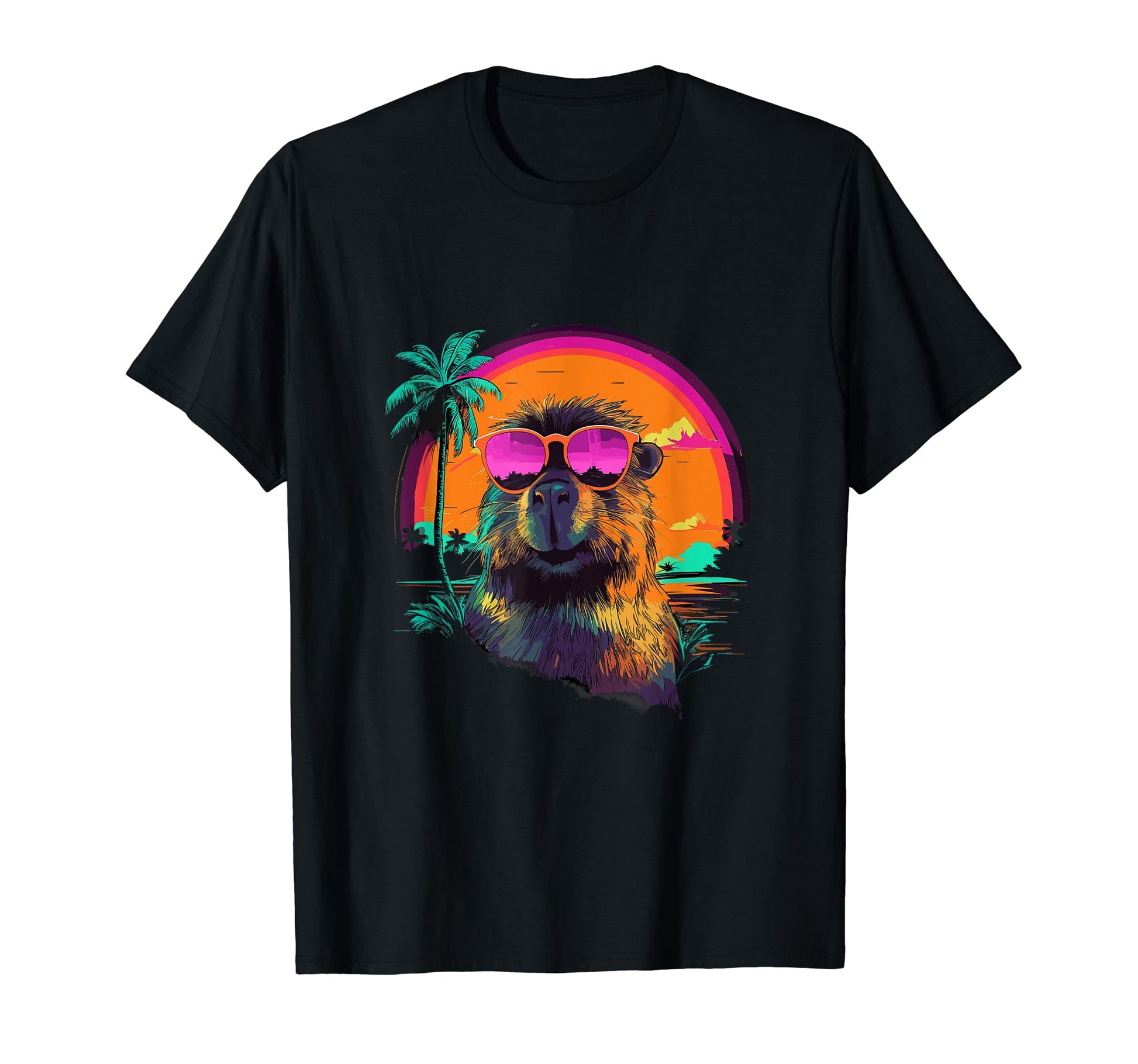 Funny Capybara Vaporwave Aesthetic T-Shirt - Trendy Graphic Men Women - T-Shirt, Sweatshirt, Hoodie
