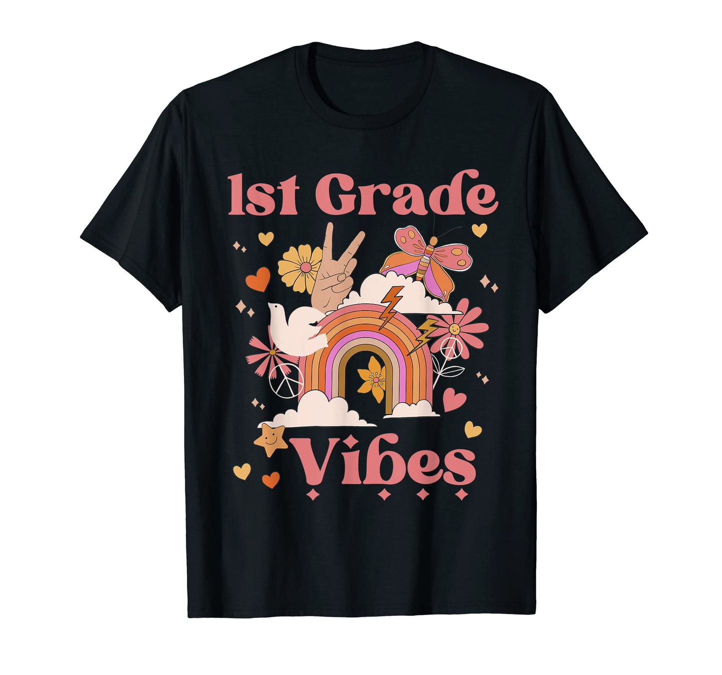 1St Grade Vibes School Groovy Boho T-Shirt - Fun Novelty Design for Adults - T-Shirt, Sweatshirt, Hoodie