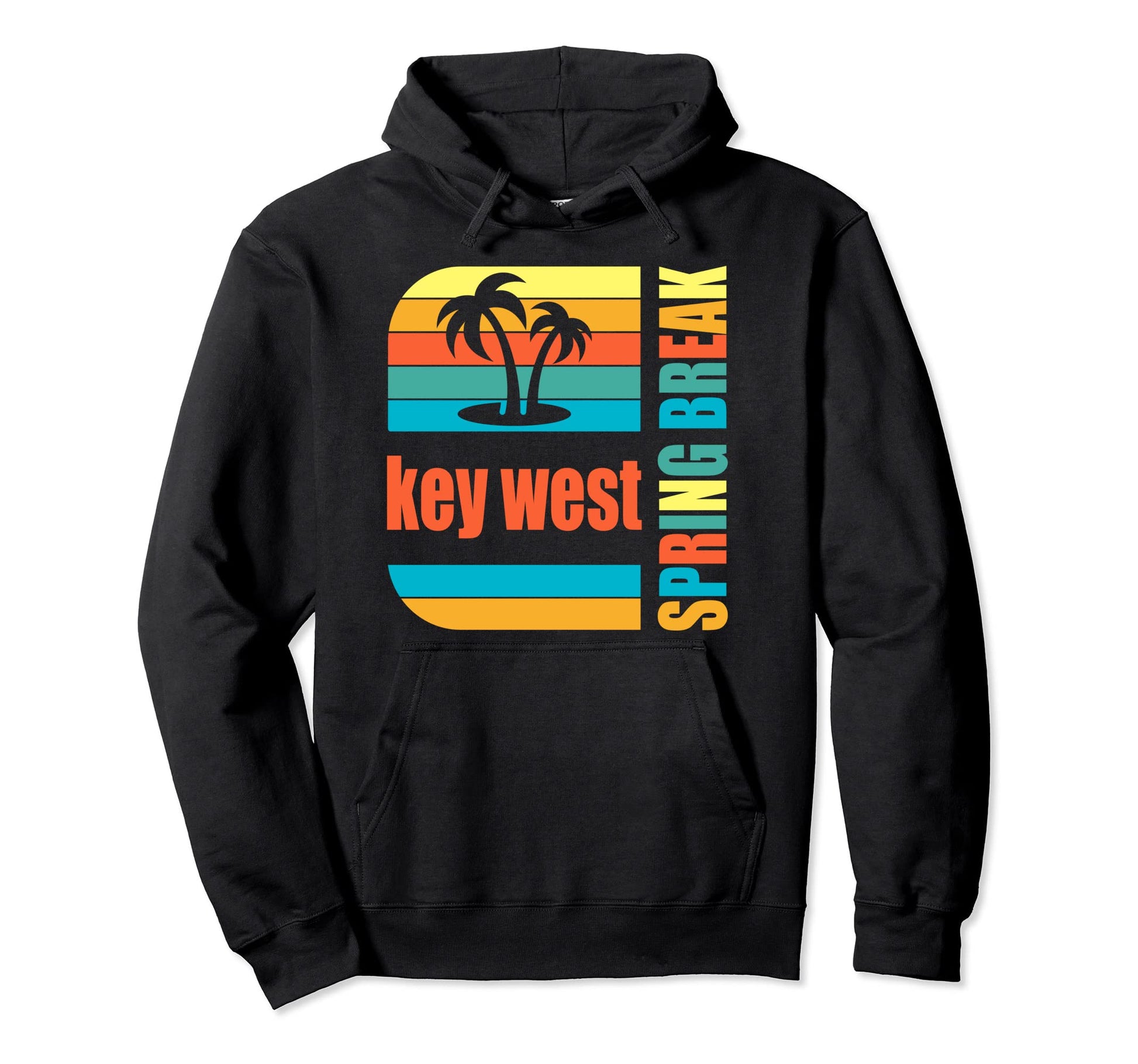 Key West Spring Break High School Beach Hoodie - Graphic Print for Adults - T-Shirt, Sweatshirt, Hoodie