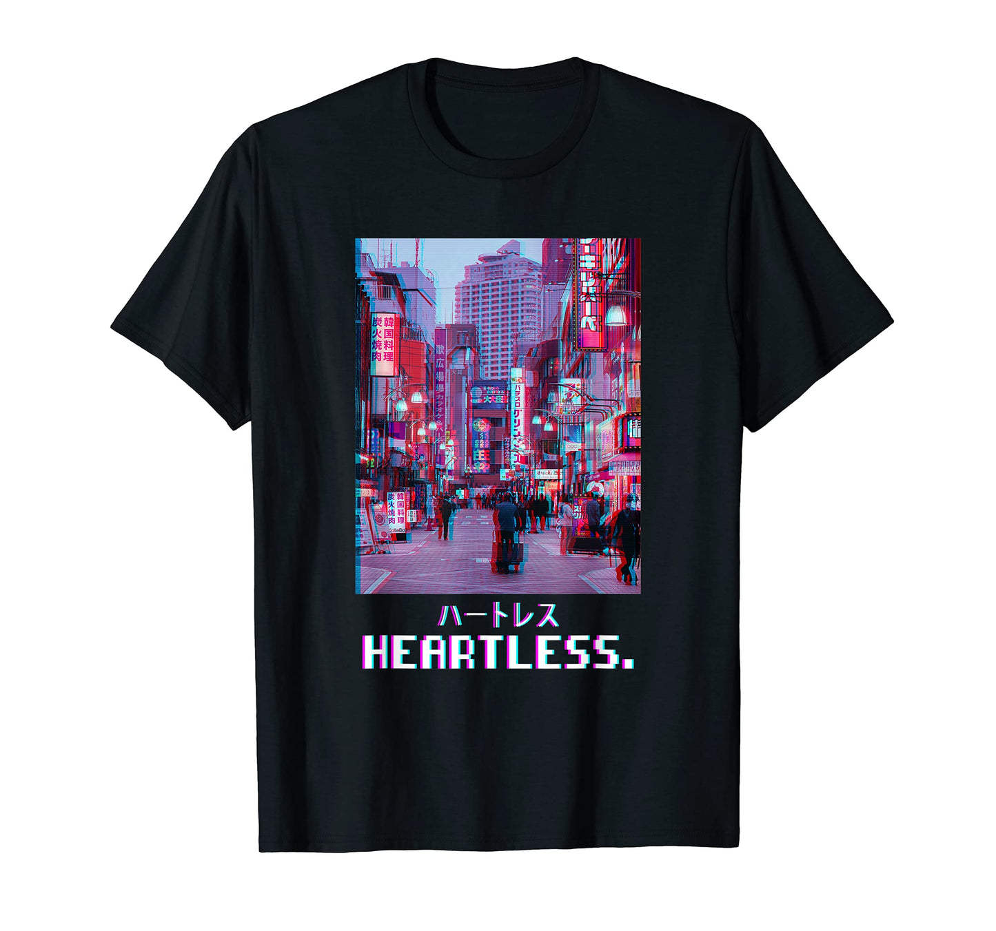 Heartless Vaporwave Aesthetic Japanese T-Shirt - Trendy Graphic Unisex - T-Shirt, Sweatshirt, Hoodie