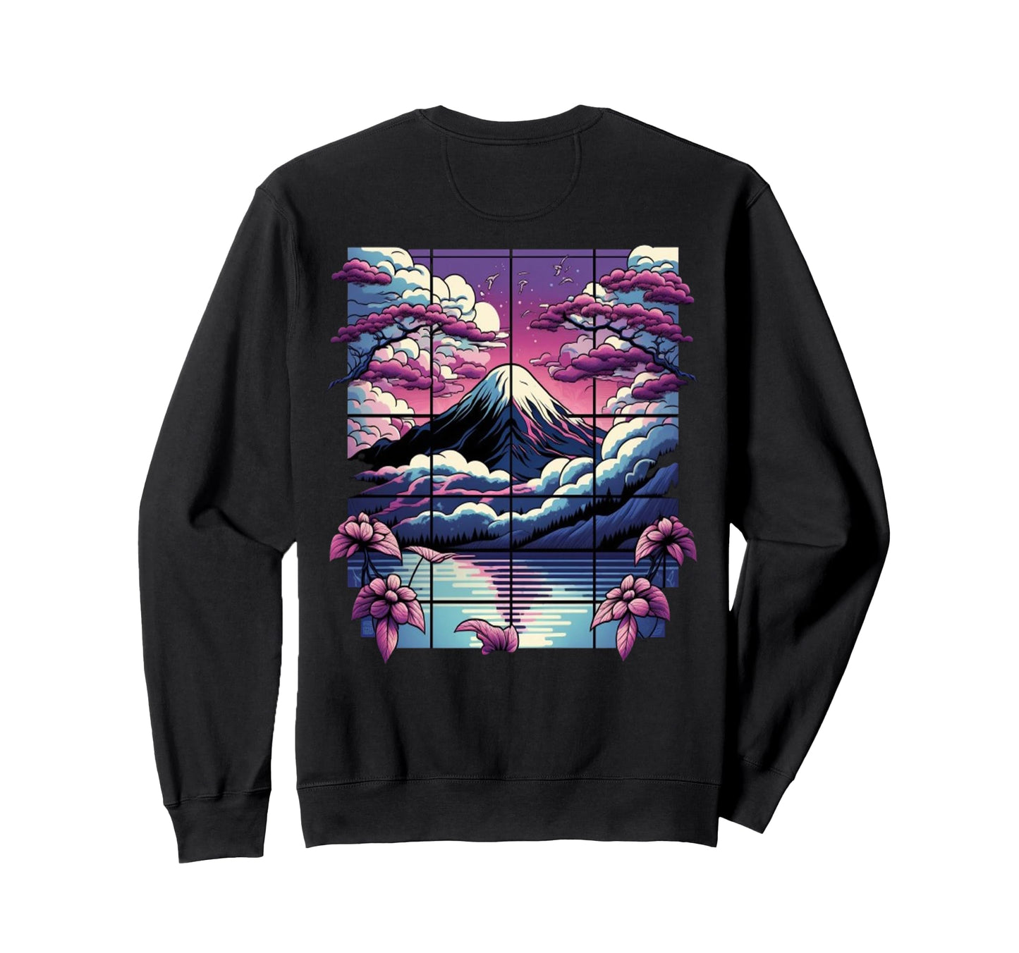 Vaporwave Fuji Aesthetic Japan Sweatshirt - Novelty Apparel Unisex - T-Shirt, Sweatshirt, Hoodie