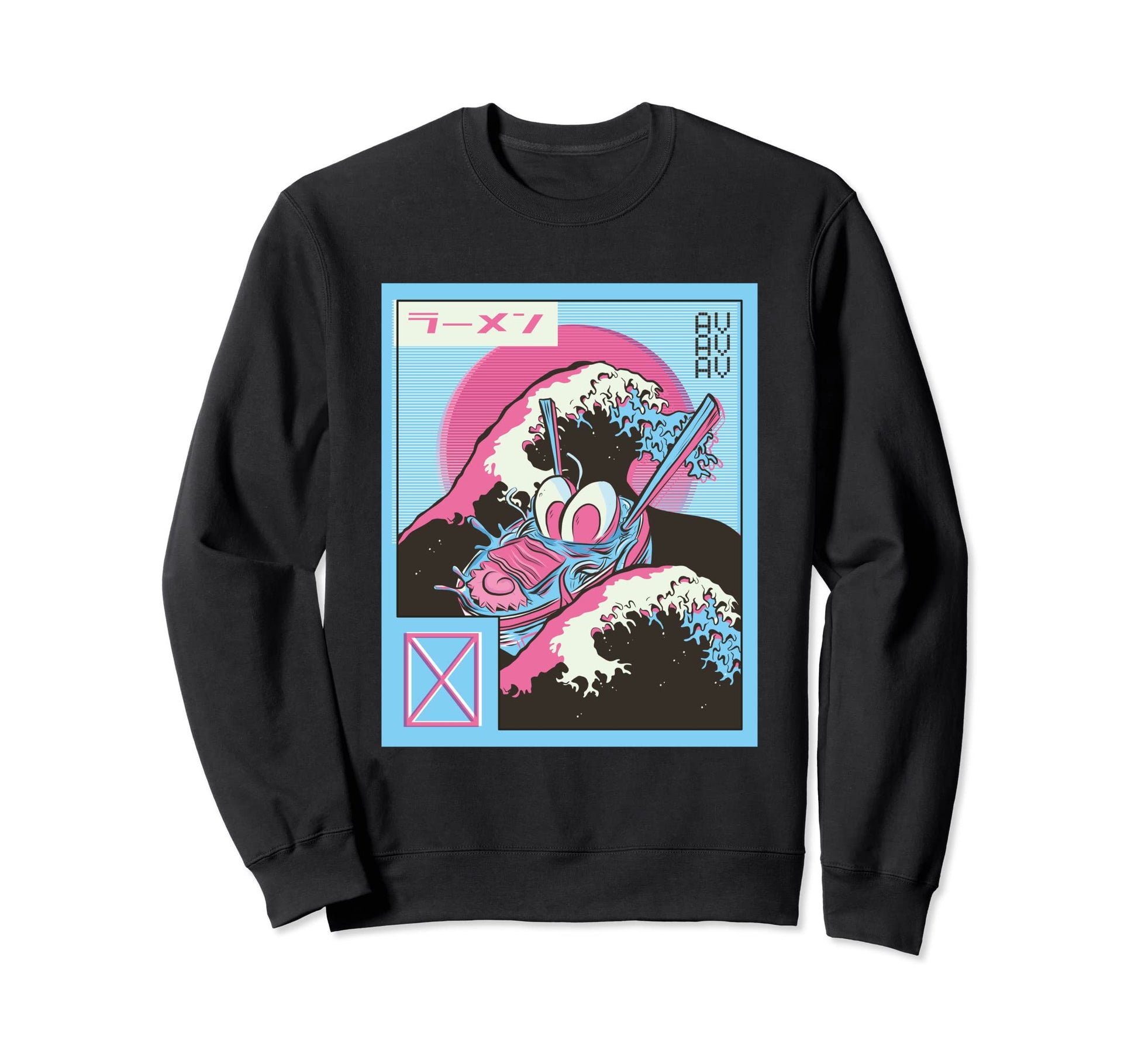 Vaporwave Synthwave Retrowave Ramen Sweatshirt - Unique Graphic for Adults - T-Shirt, Sweatshirt, Hoodie