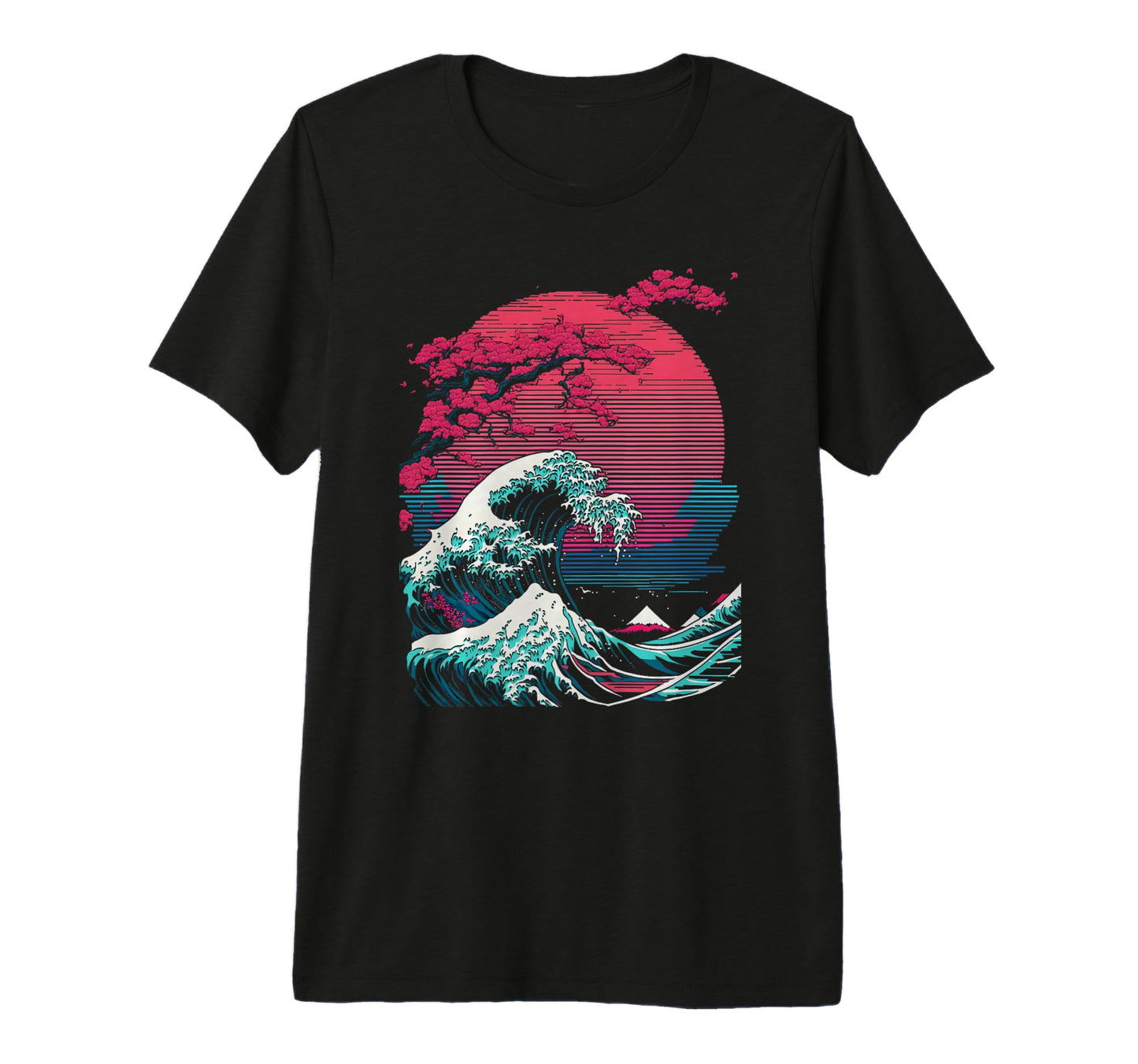 Great Wave Off Kanagawa Glitch T-Shirt - Custom Art Print Men Women - T-Shirt, Sweatshirt, Hoodie