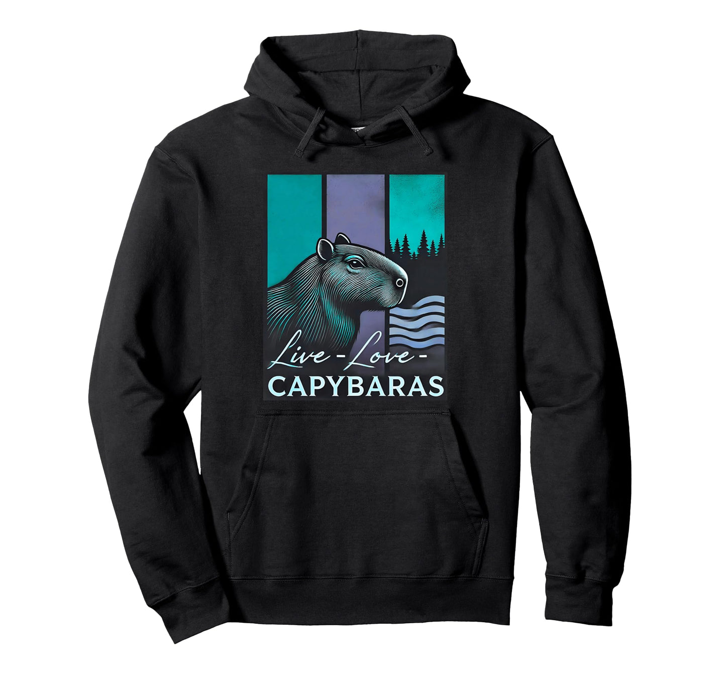 Capybara Womens Capy Capybaras Peace Hoodie - Aesthetic Graphic for Adults - T-Shirt, Sweatshirt, Hoodie