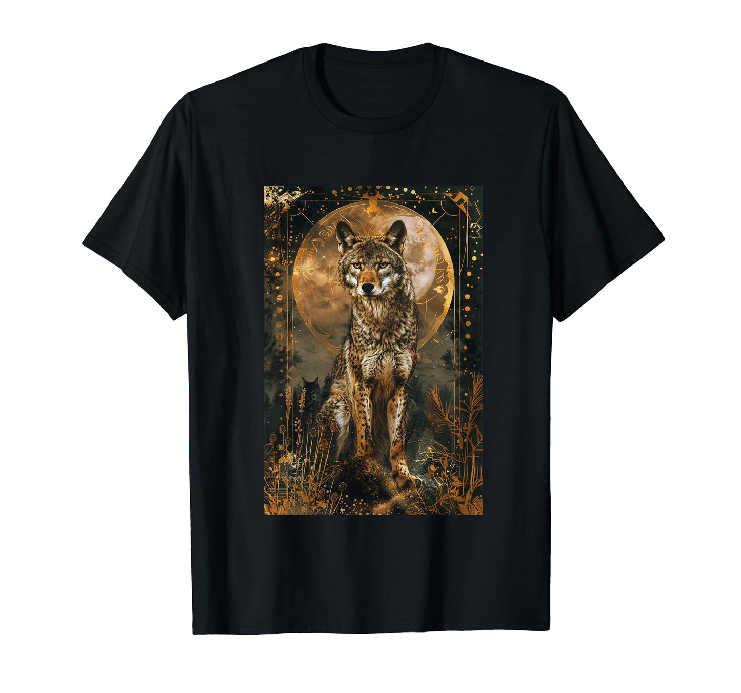 Boho Mystic Wolf Art T-Shirt - Novelty Apparel for Adults - T-Shirt, Sweatshirt, Hoodie