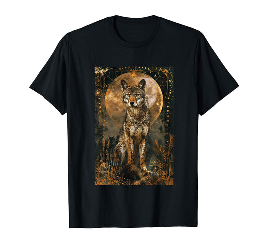 Boho Mystic Wolf Art T-Shirt - Novelty Apparel for Adults - T-Shirt, Sweatshirt, Hoodie