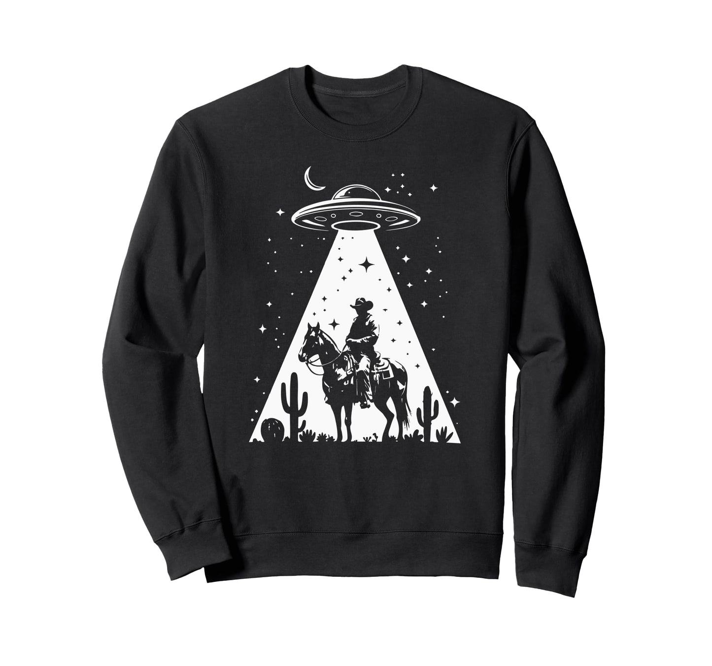 Cowboy Ufo Abduction Wild West Sweatshirt - Streetwear Style Men Women - T-Shirt, Sweatshirt, Hoodie