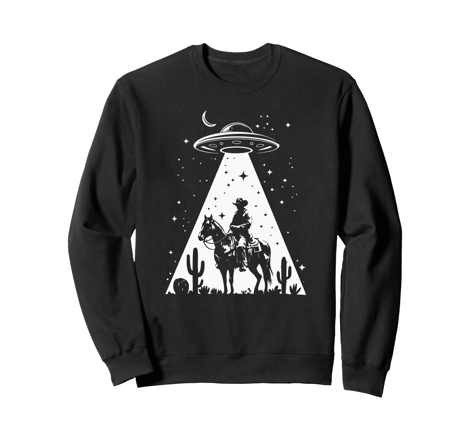 Cowboy Ufo Abduction Wild West Sweatshirt - Streetwear Style Men Women - T-Shirt, Sweatshirt, Hoodie