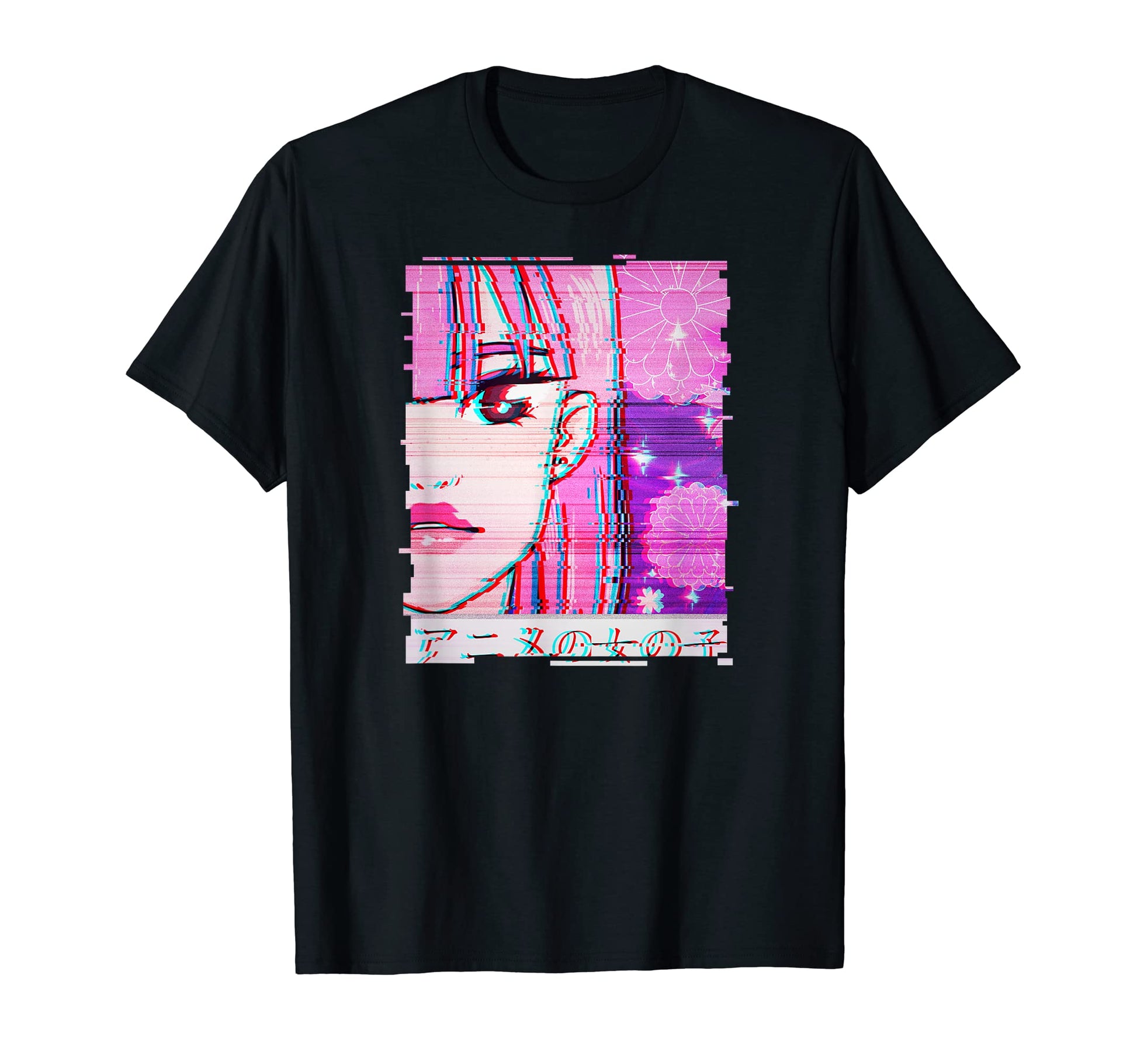 Aesthetic Vaporwave Japanese Glitch Art T-Shirt - Aesthetic Graphic Unisex - T-Shirt, Sweatshirt, Hoodie