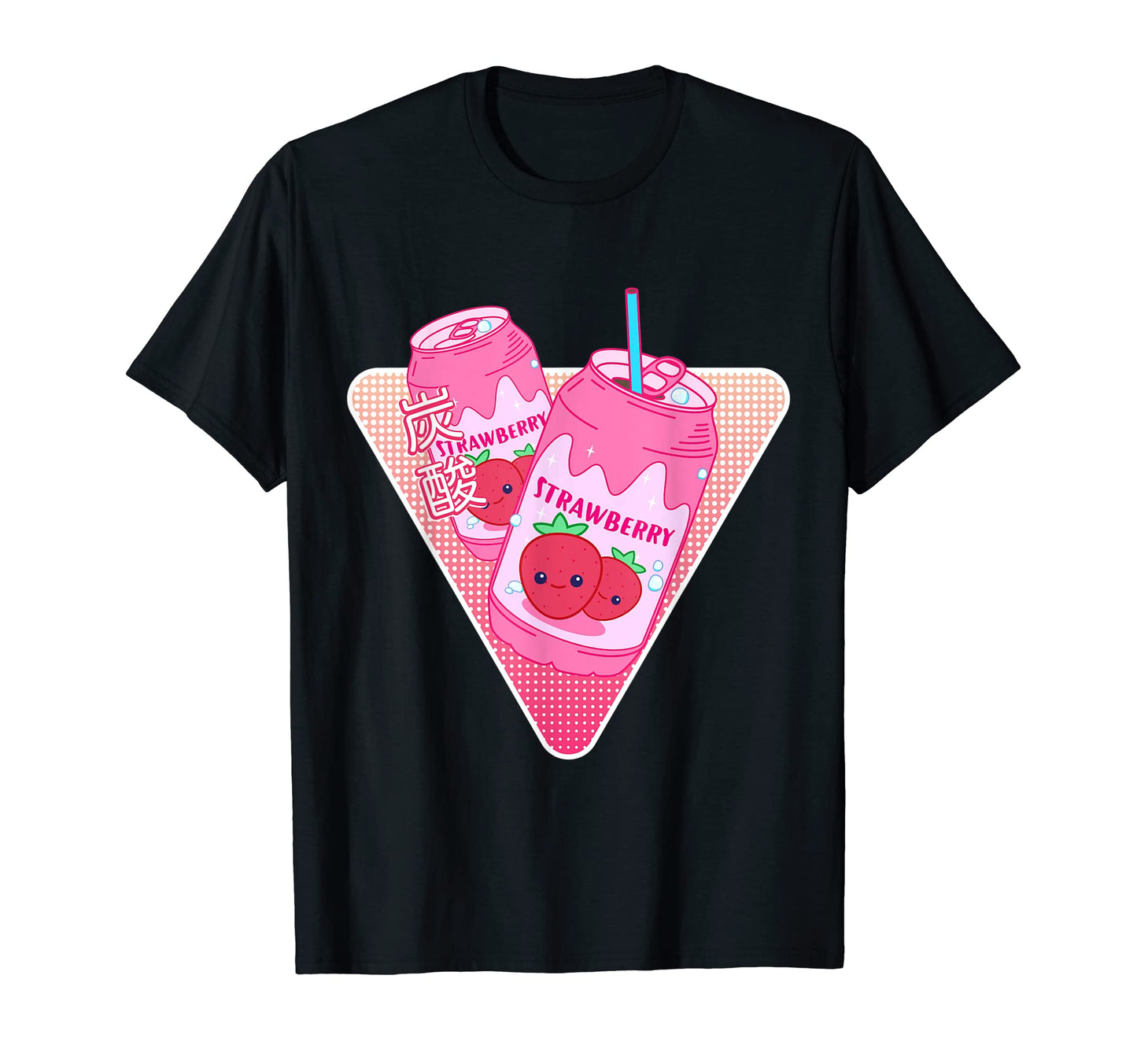 Kawaii Strawberry Soda Vaporwave T-Shirt - Graphic Print for Adults - T-Shirt, Sweatshirt, Hoodie