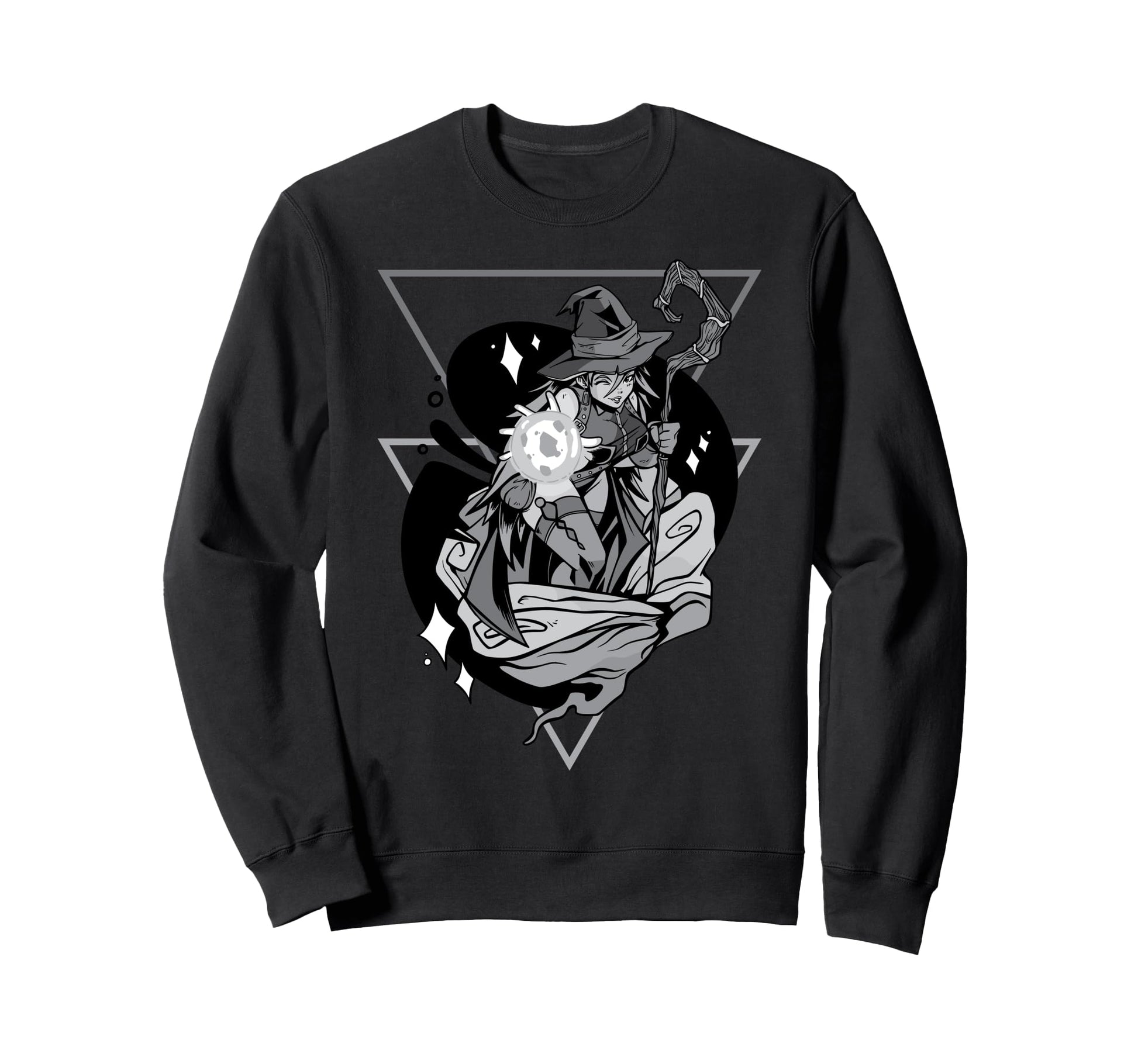 Anime Witch Japanese Aesthetics Sweatshirt - Unique Graphic Men Women - T-Shirt, Sweatshirt, Hoodie