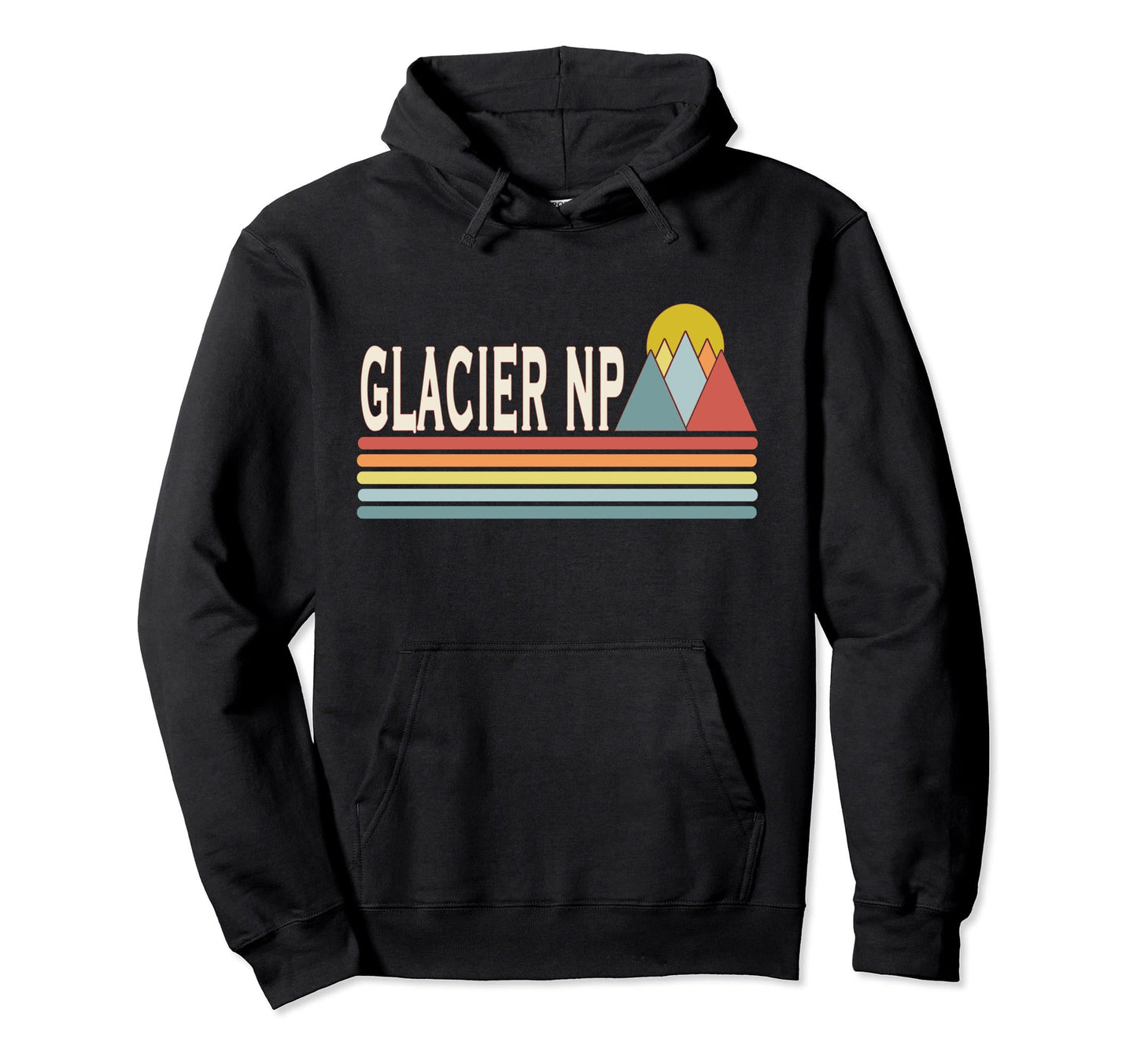 Glacier National Park Outdoors Hoodie - Unique Graphic for Adults - T-Shirt, Sweatshirt, Hoodie