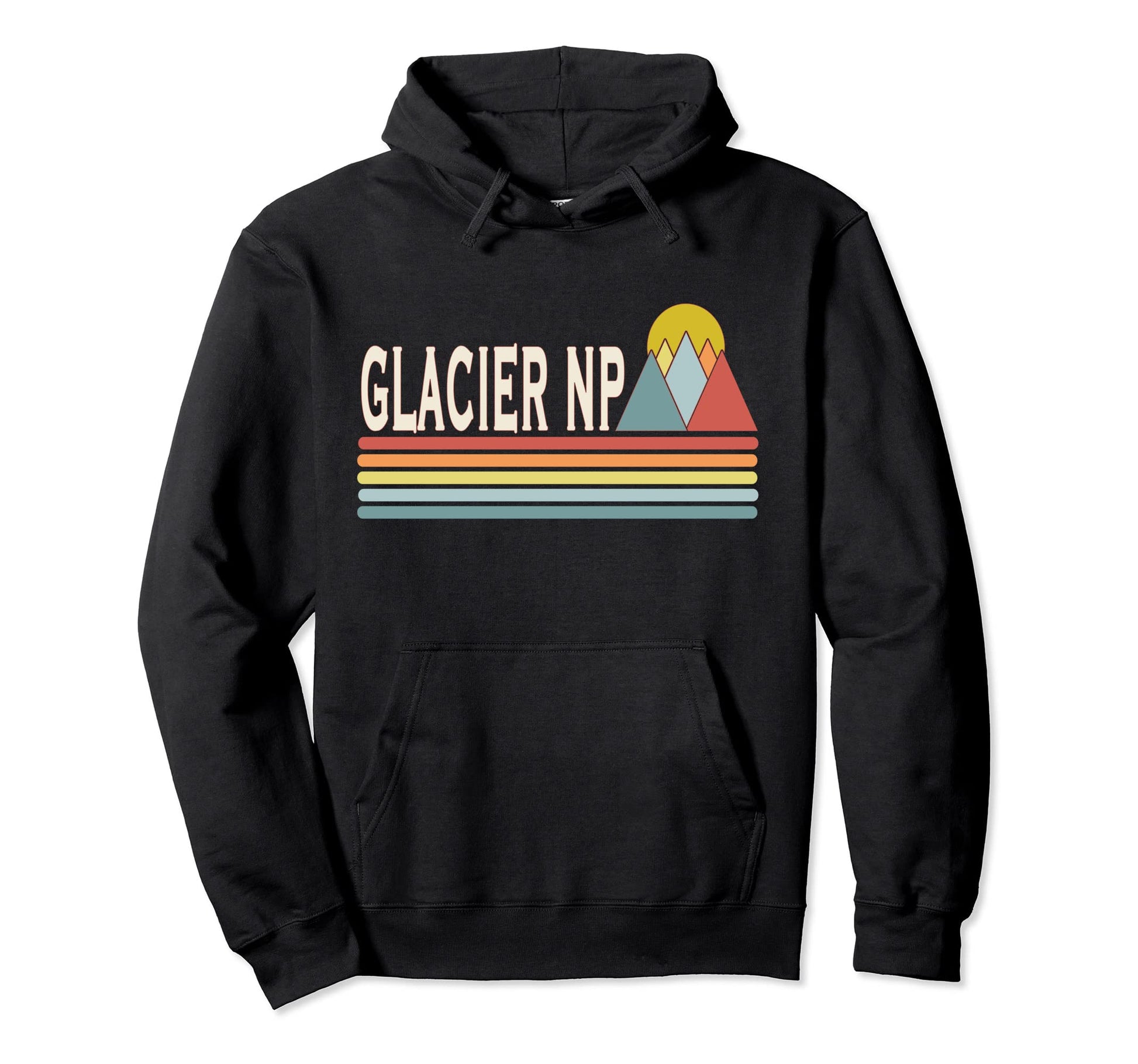 Glacier National Park Outdoors Hoodie - Unique Graphic for Adults - T-Shirt, Sweatshirt, Hoodie