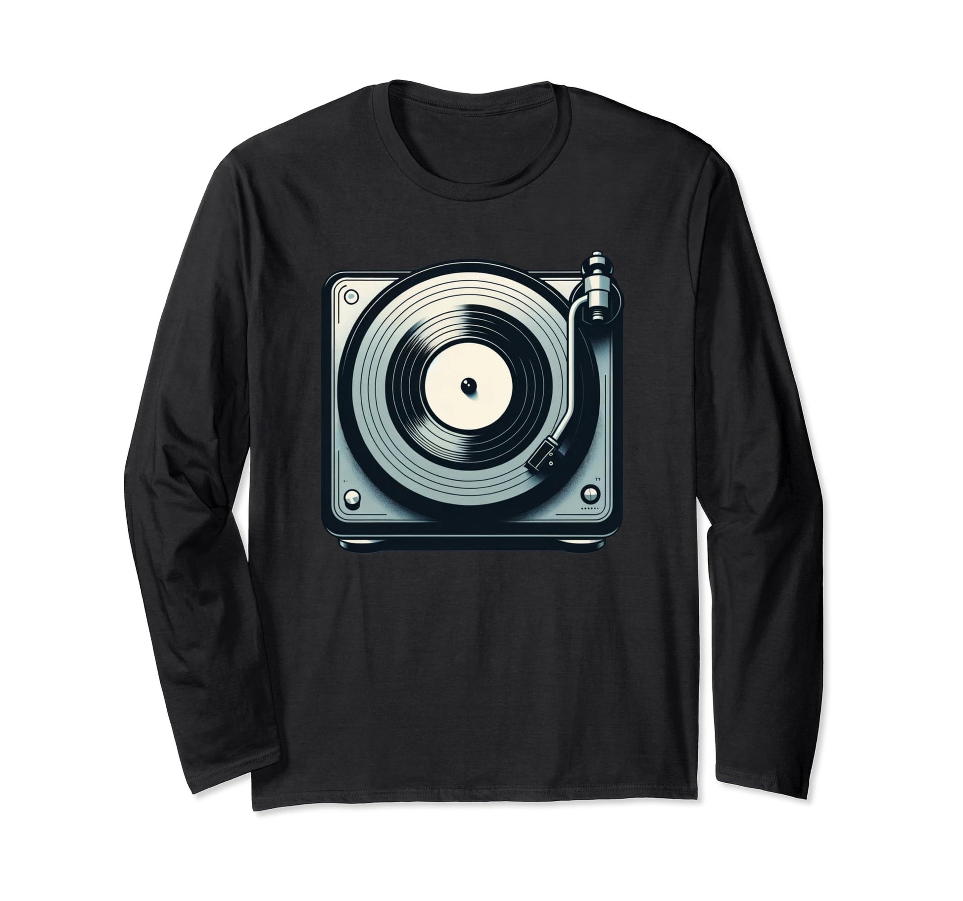 Muusic Vinyl Record Player Sweatshirt - Casual Everyday Wear Men Women - T-Shirt, Sweatshirt, Hoodie