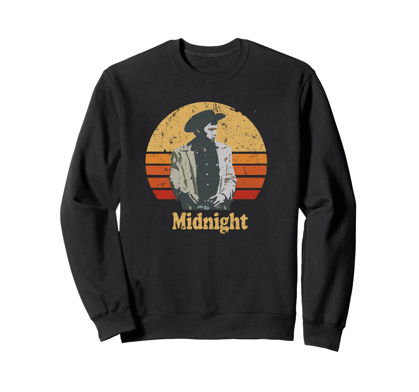 Cowboy Midnight Sunset Sweatshirt - Fun Novelty Design for Adults - T-Shirt, Sweatshirt, Hoodie
