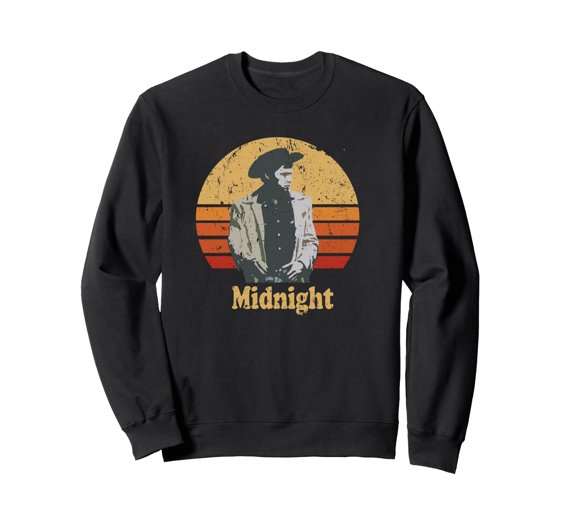 Cowboy Midnight Sunset Sweatshirt - Fun Novelty Design for Adults - T-Shirt, Sweatshirt, Hoodie