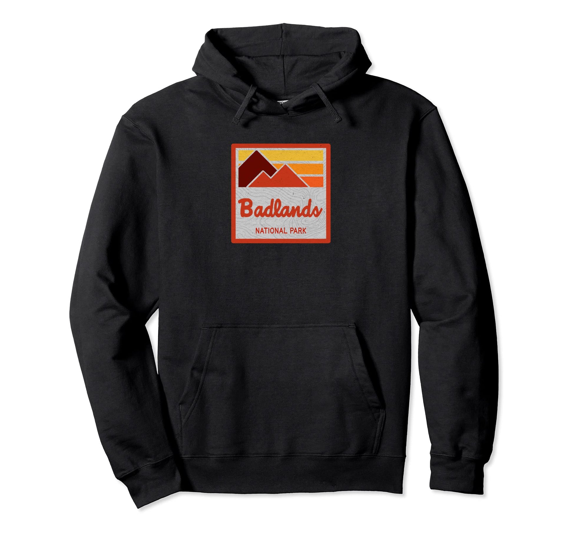 Badlands National Park Stripes Hoodie - Minimalist Print for Adults - T-Shirt, Sweatshirt, Hoodie