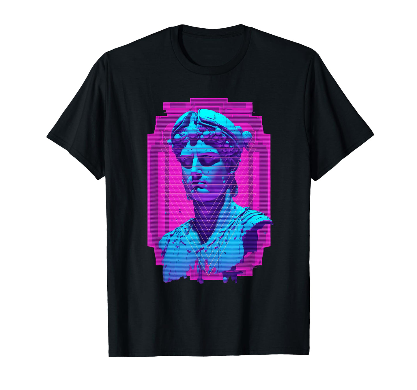 Mars God Vaporwave Aesthetic Greek T-Shirt - Graphic Print for Adults - T-Shirt, Sweatshirt, Hoodie