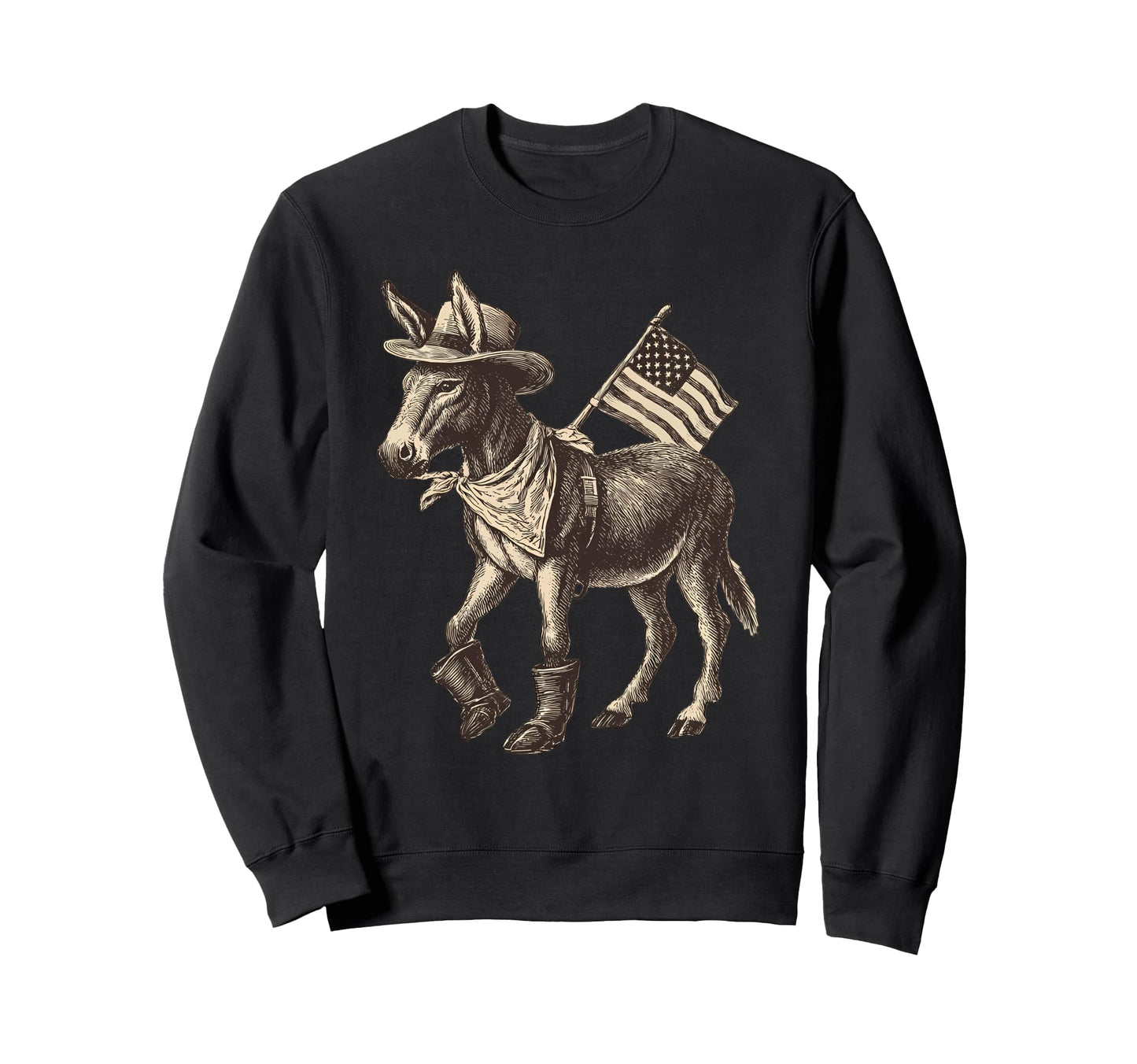 Donkey Cowboy Rodeo Cowgirl Western Sweatshirt - Streetwear Style Unisex - T-Shirt, Sweatshirt, Hoodie