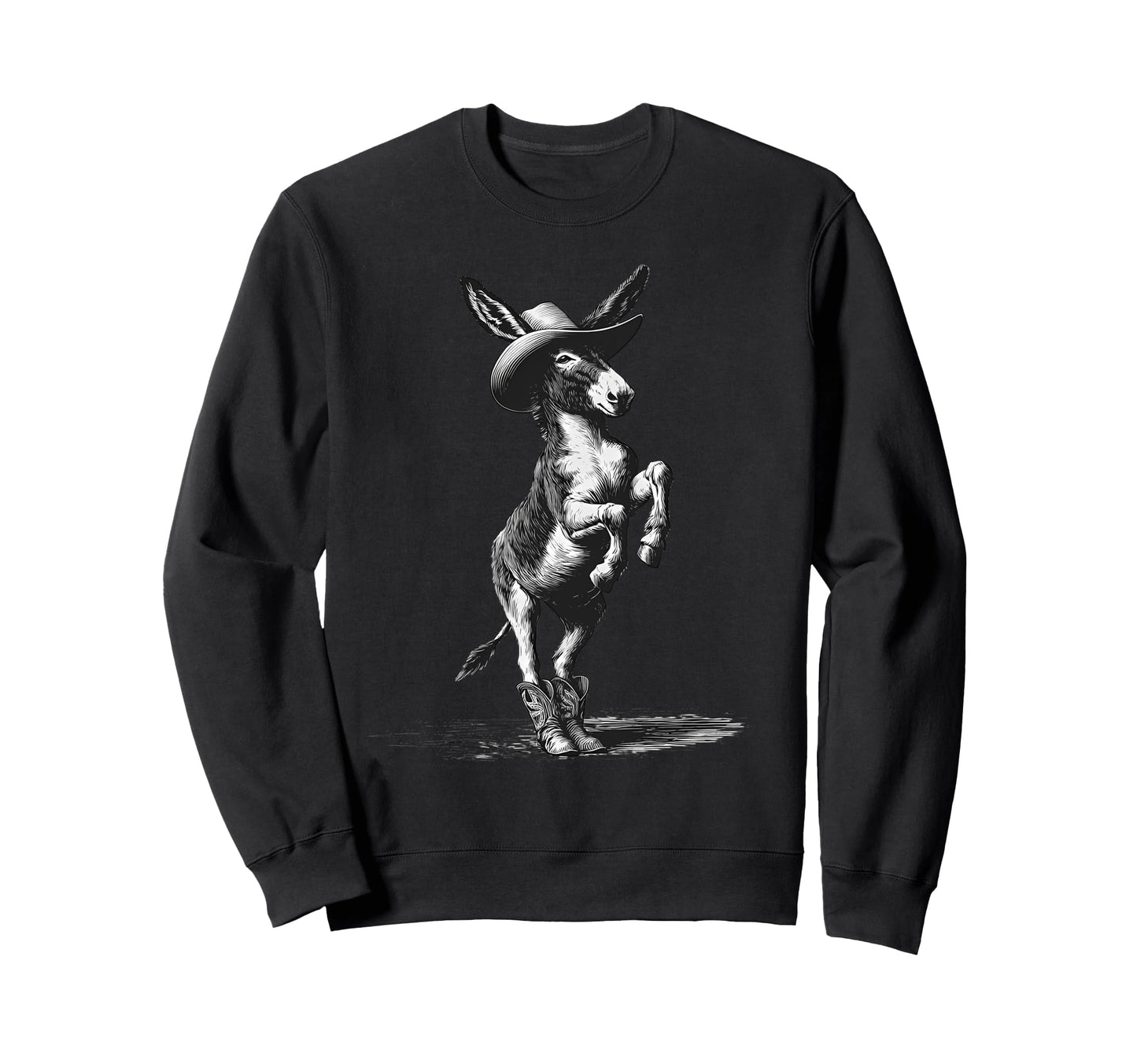 Country Cowboy Donkey Rodeo Cowgirl Sweatshirt - Aesthetic Graphic Unisex - T-Shirt, Sweatshirt, Hoodie