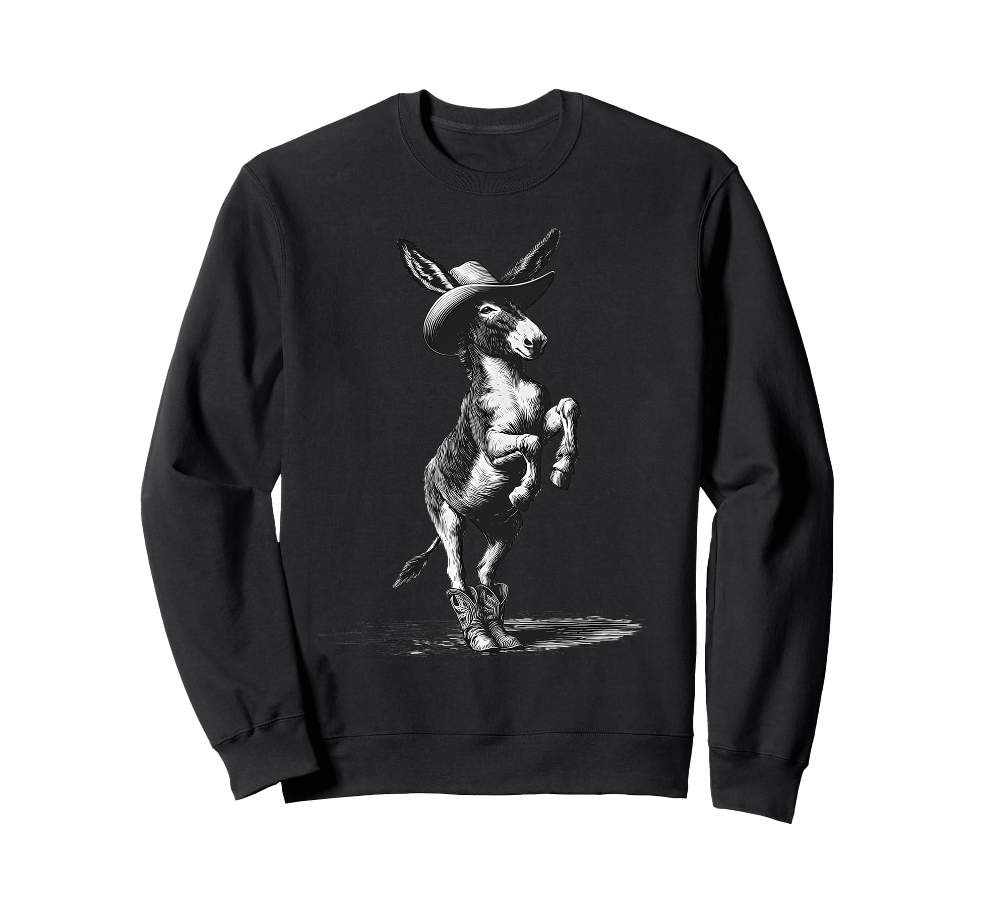 Country Cowboy Donkey Rodeo Cowgirl Sweatshirt - Aesthetic Graphic Unisex - T-Shirt, Sweatshirt, Hoodie
