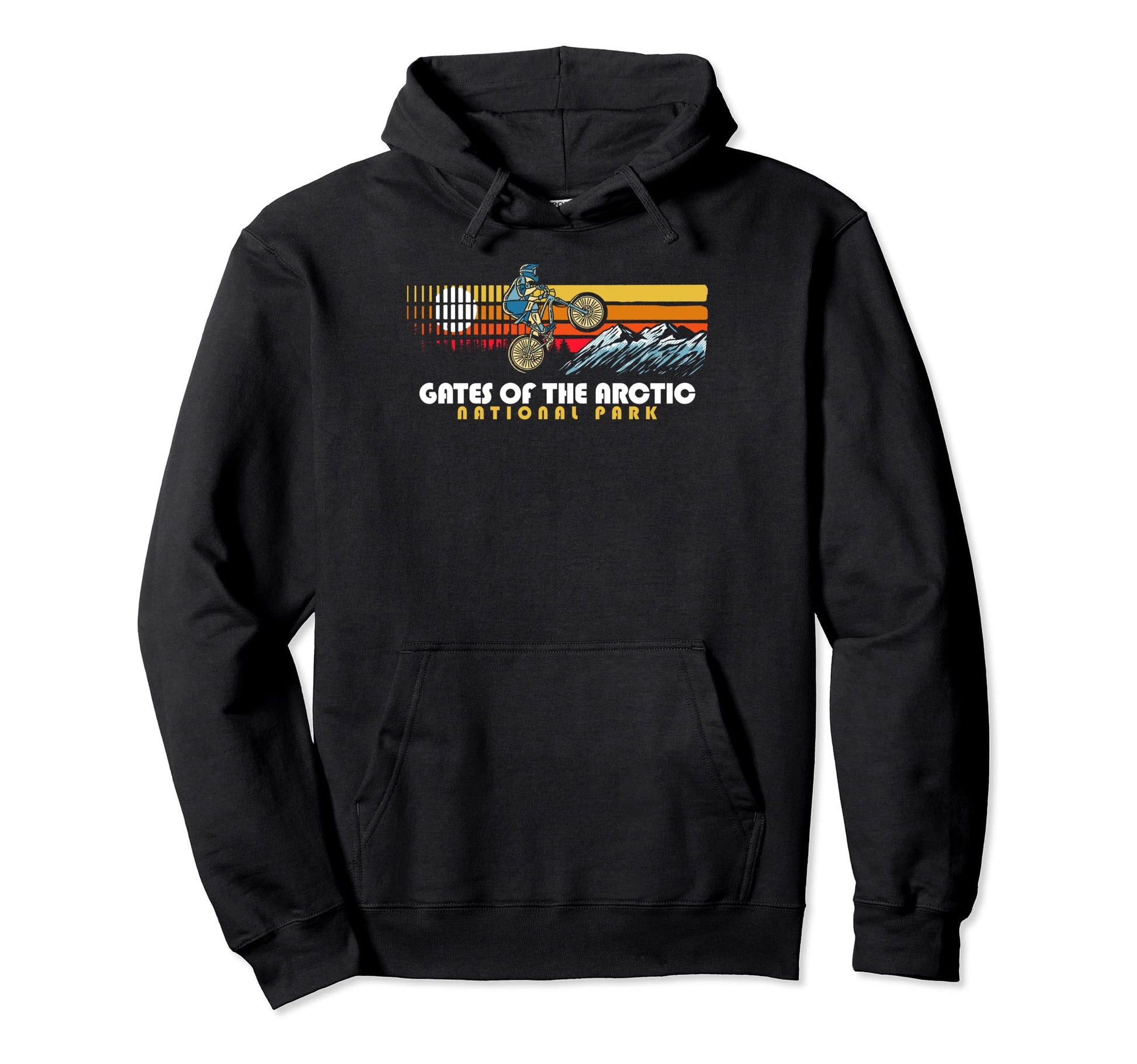 80S Gates Arctic National Park Mountain Hoodie - Graphic Print Men Women - T-Shirt, Sweatshirt, Hoodie