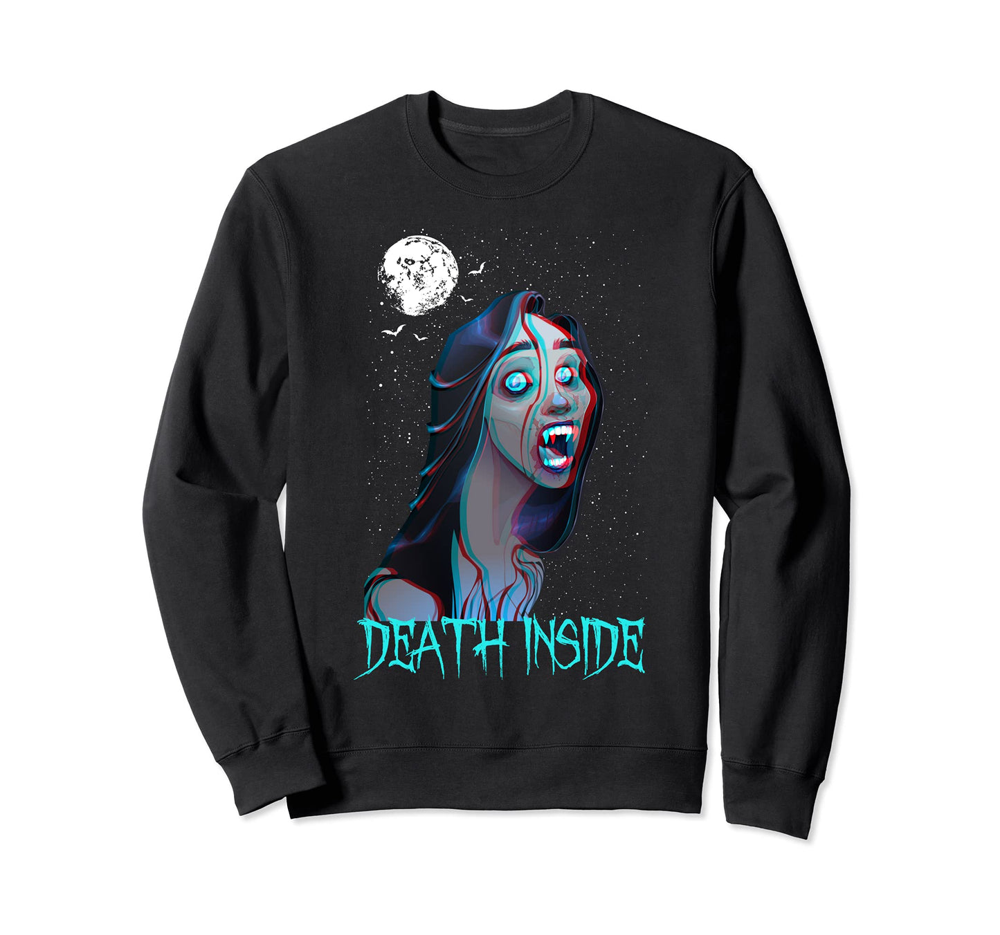 Death Inside Vampire Gothic Bat Sweatshirt - Novelty Apparel Unisex - T-Shirt, Sweatshirt, Hoodie