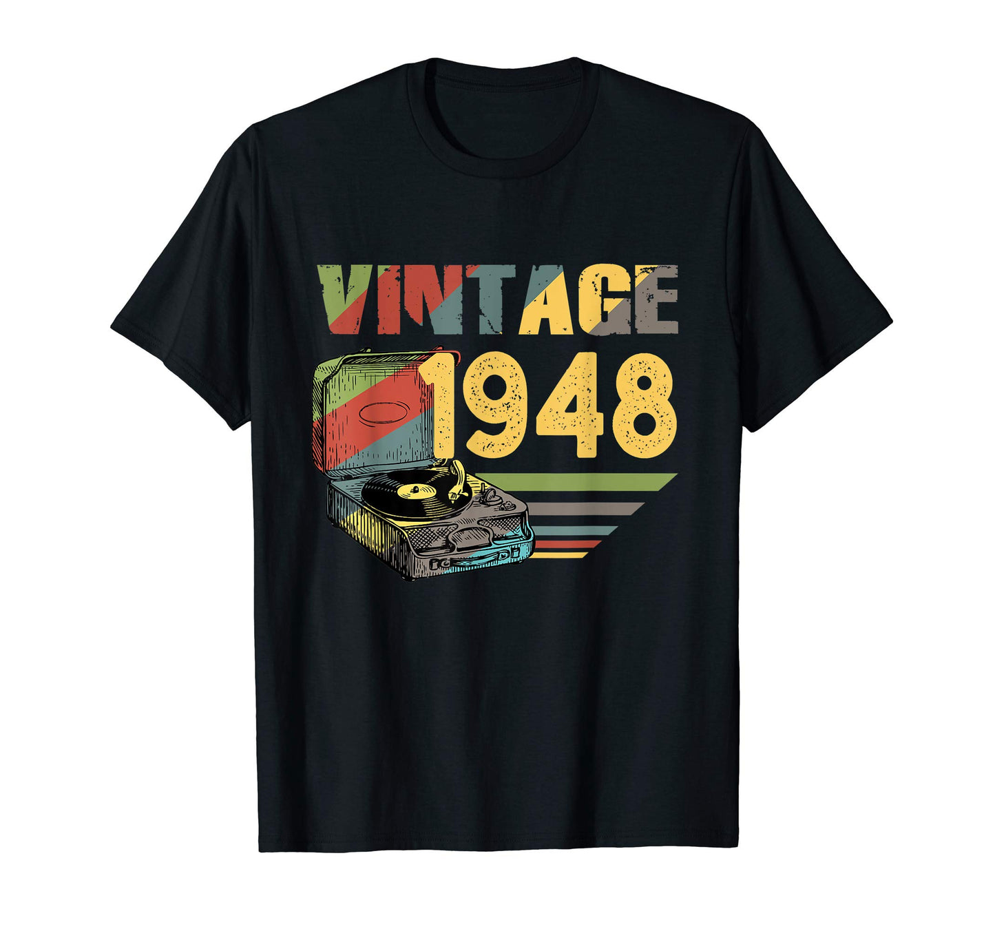 1948 72Nd Record Players Lover T-Shirt - Fun Novelty Design for Adults - T-Shirt, Sweatshirt, Hoodie