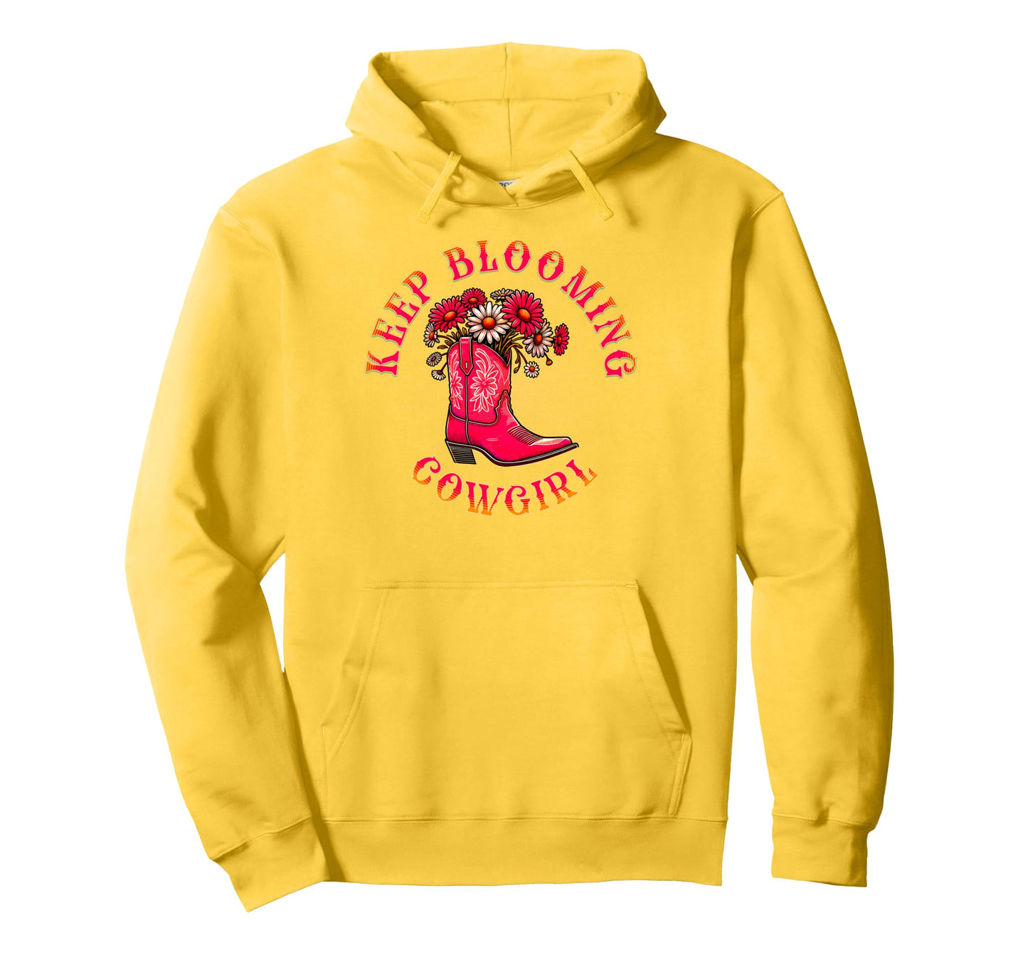 Keep Blooming Cowgirl Western Floral Boot Hoodie - Minimalist Print Unisex - T-Shirt, Sweatshirt, Hoodie