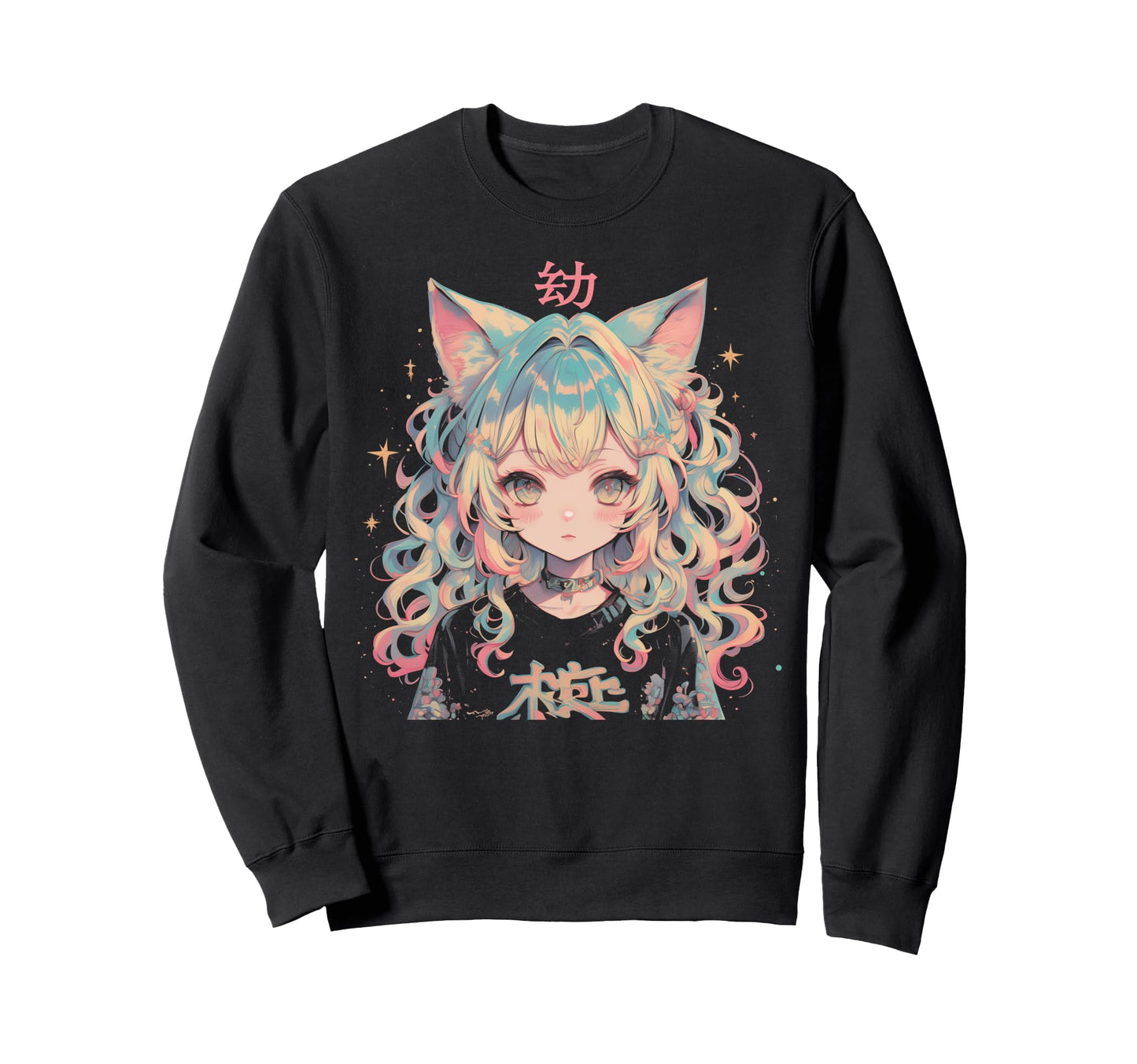 Goth Grunge Demon Anime Waifu Horror Sweatshirt - Custom Art Print Unisex - T-Shirt, Sweatshirt, Hoodie