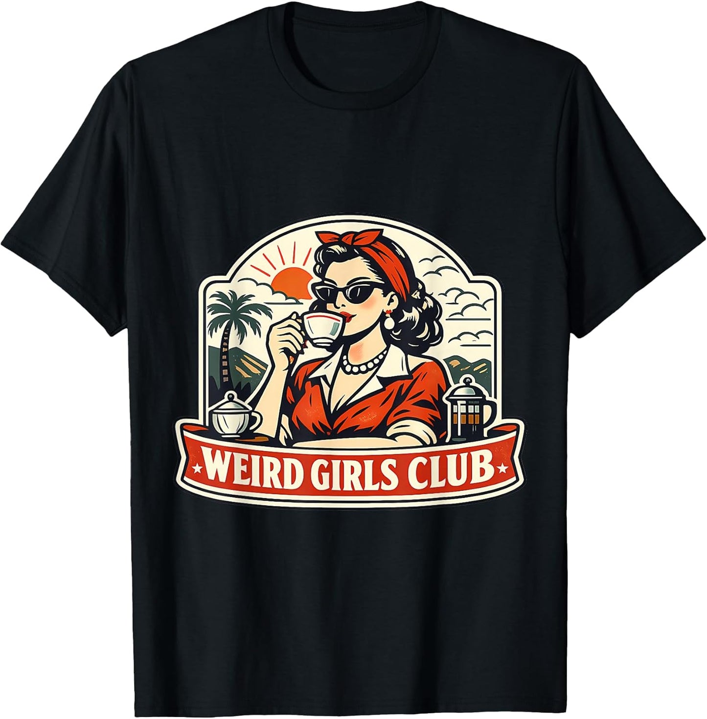 Weird Girls Club Funny Vintage Quote Retro Merch - Adult & Kids T-Shirts, Sweatshirts & Hoodies apparel design preview 1
