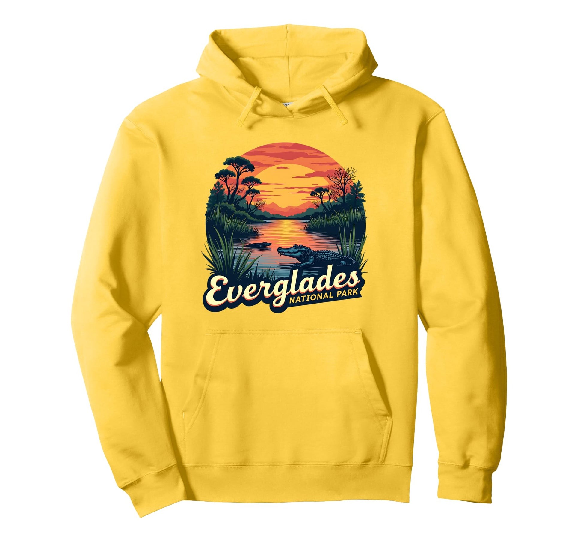 Everglades National Park Wildlife Hoodie - Fun Novelty Design for Adults - T-Shirt, Sweatshirt, Hoodie
