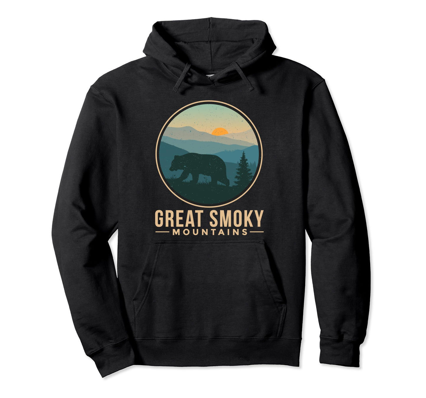Great Smoky Mountains National Park Bear Hoodie - Custom Art Print Unisex - T-Shirt, Sweatshirt, Hoodie
