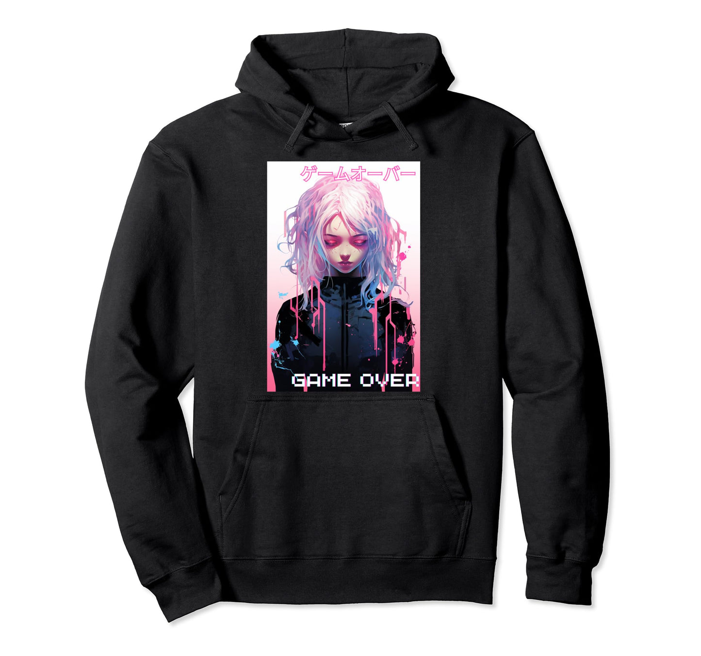 Japanese Vaporwave Sad Anime Indie Hoodie - Fun Novelty Design Unisex - T-Shirt, Sweatshirt, Hoodie