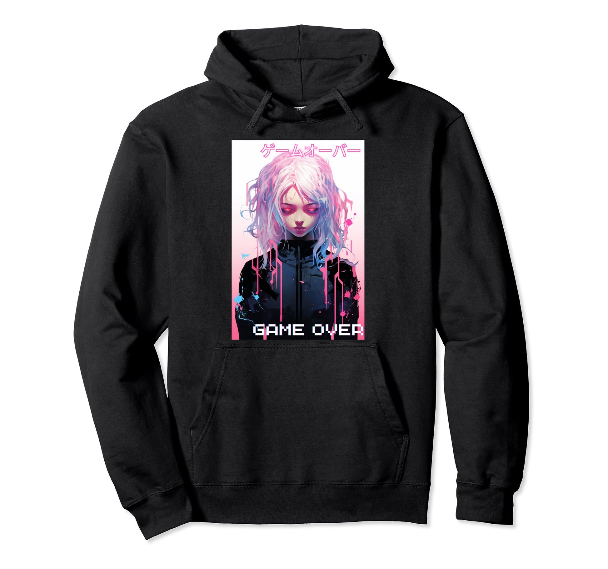 Japanese Vaporwave Sad Anime Indie Hoodie - Fun Novelty Design Unisex - T-Shirt, Sweatshirt, Hoodie