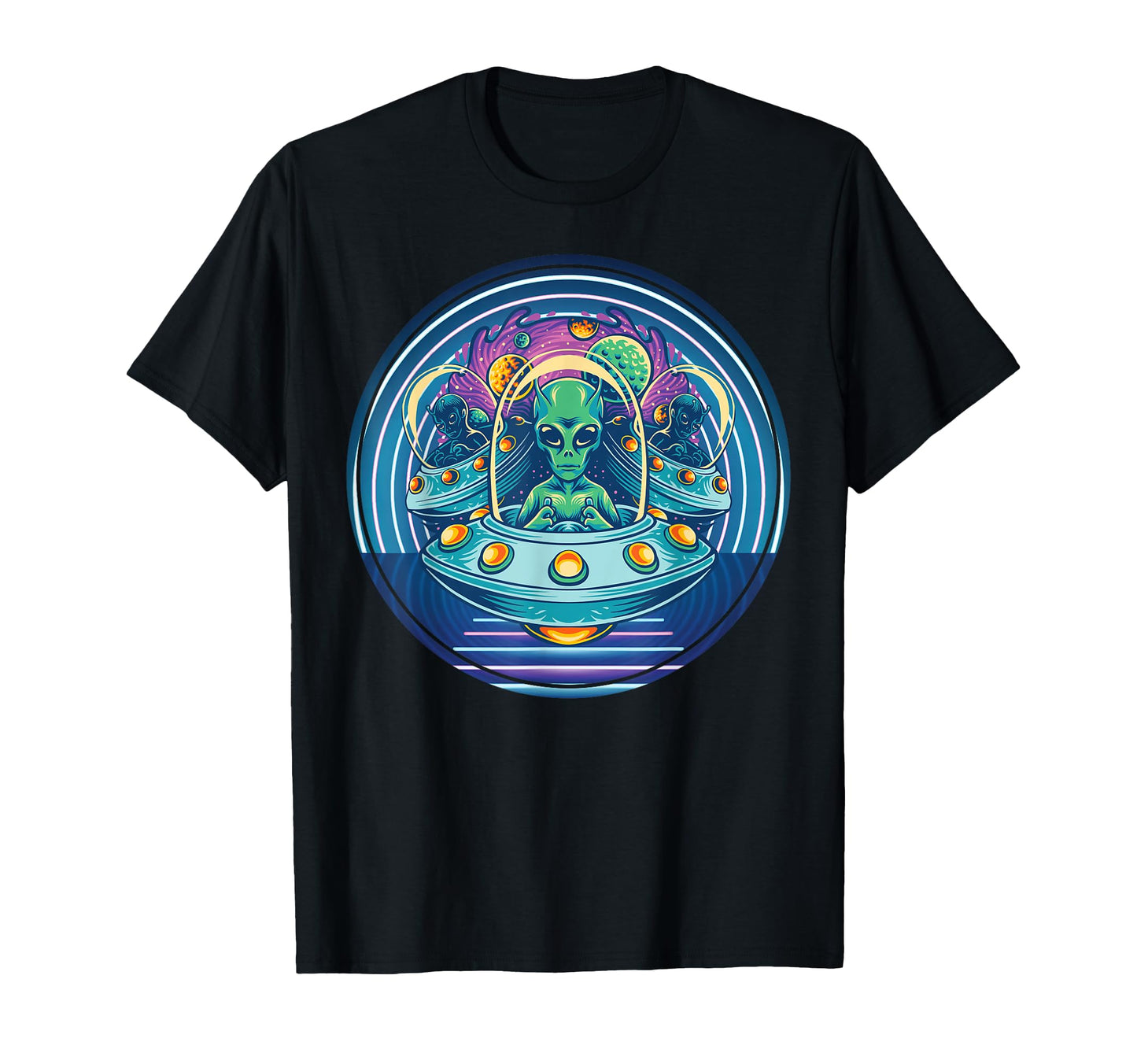 Psychedelic Aliens Indie Aesthetic T-Shirt - Fun Novelty Design Men Women - T-Shirt, Sweatshirt, Hoodie