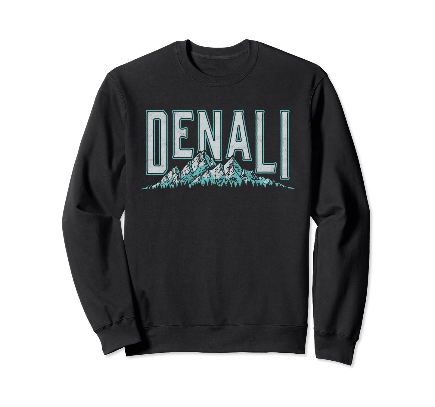 Denali National Park Alaska Sweatshirt - Minimalist Print for Adults - T-Shirt, Sweatshirt, Hoodie