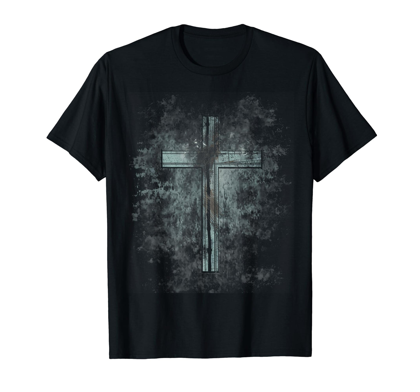 Cross Distressed 90S Goth Grunge T-Shirt - Minimalist Print for Adults - T-Shirt, Sweatshirt, Hoodie