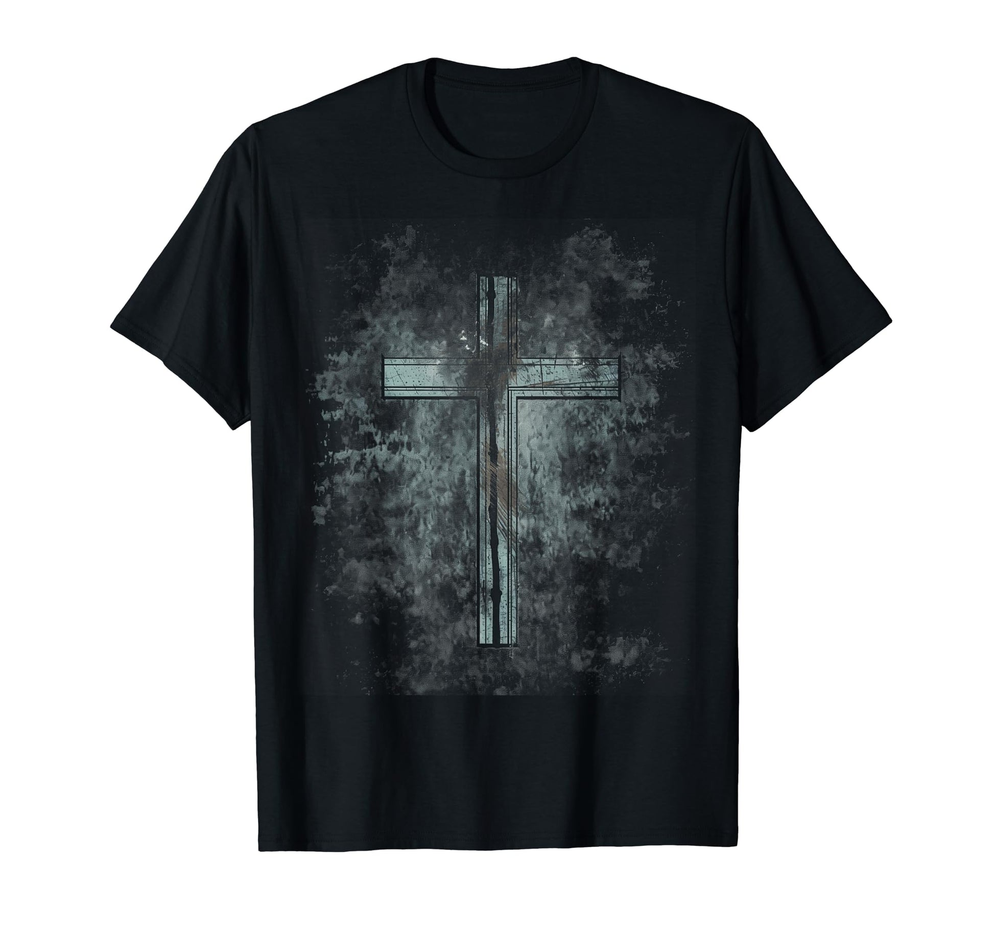 Cross Distressed 90S Goth Grunge T-Shirt - Minimalist Print for Adults - T-Shirt, Sweatshirt, Hoodie