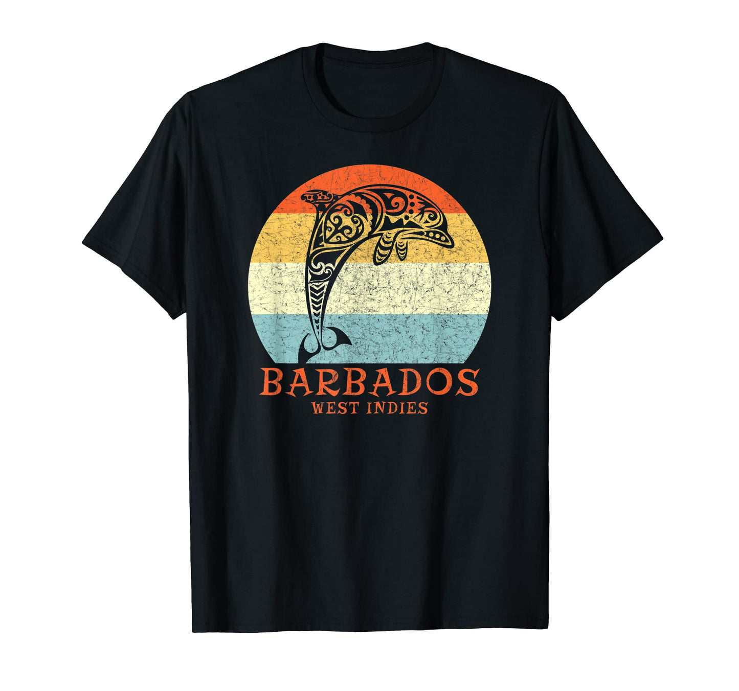 Barbados West Indies Tribal Dolphin T-Shirt - Graphic Print for Adults - T-Shirt, Sweatshirt, Hoodie