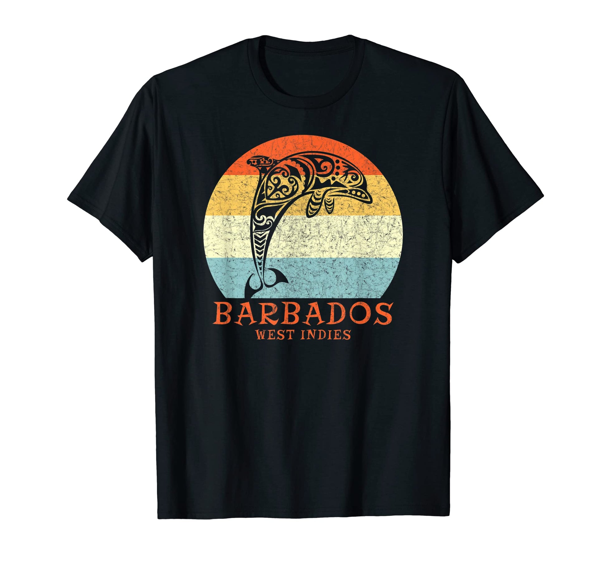 Barbados West Indies Tribal Dolphin T-Shirt - Graphic Print for Adults - T-Shirt, Sweatshirt, Hoodie