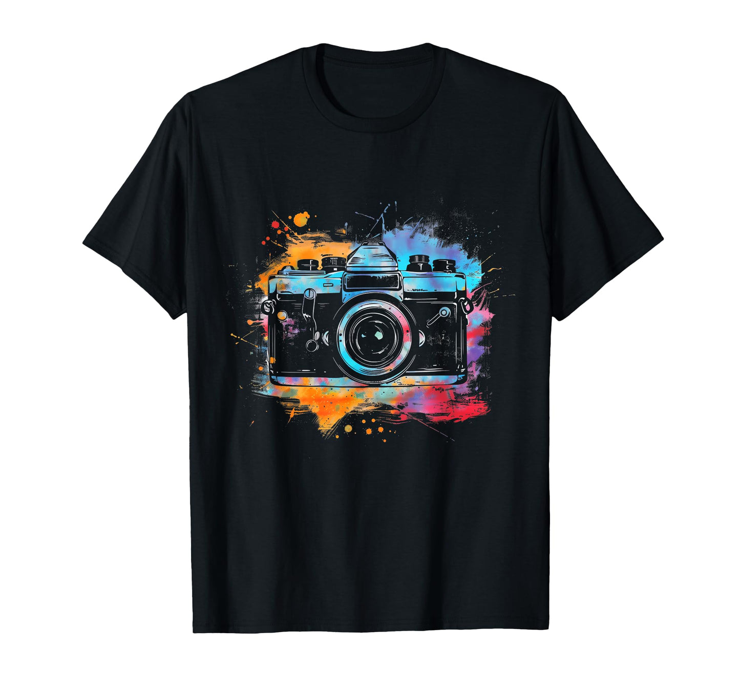 Camera Photography Watercolor Art T-Shirt - Unique Graphic Unisex - T-Shirt, Sweatshirt, Hoodie