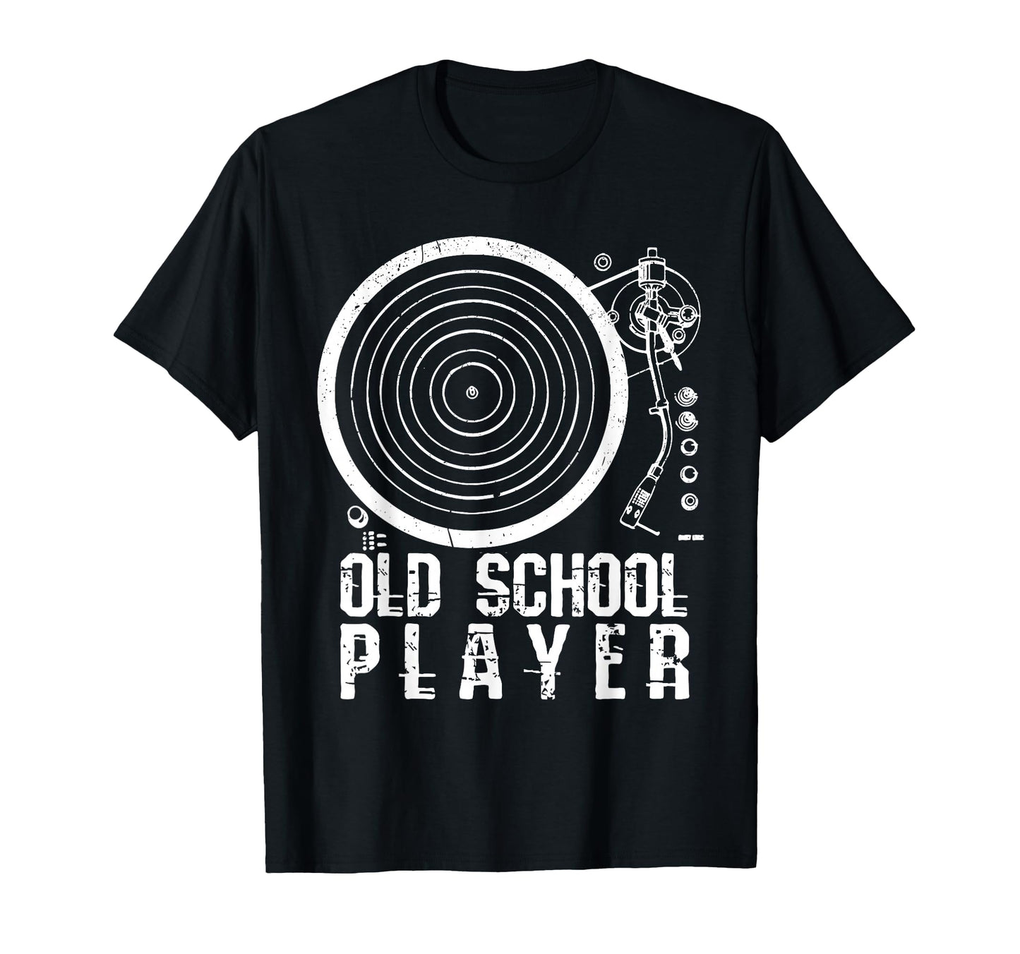 Dj Old School Player Vinyl Music T-Shirt - Casual Everyday Wear for Adults - T-Shirt, Sweatshirt, Hoodie