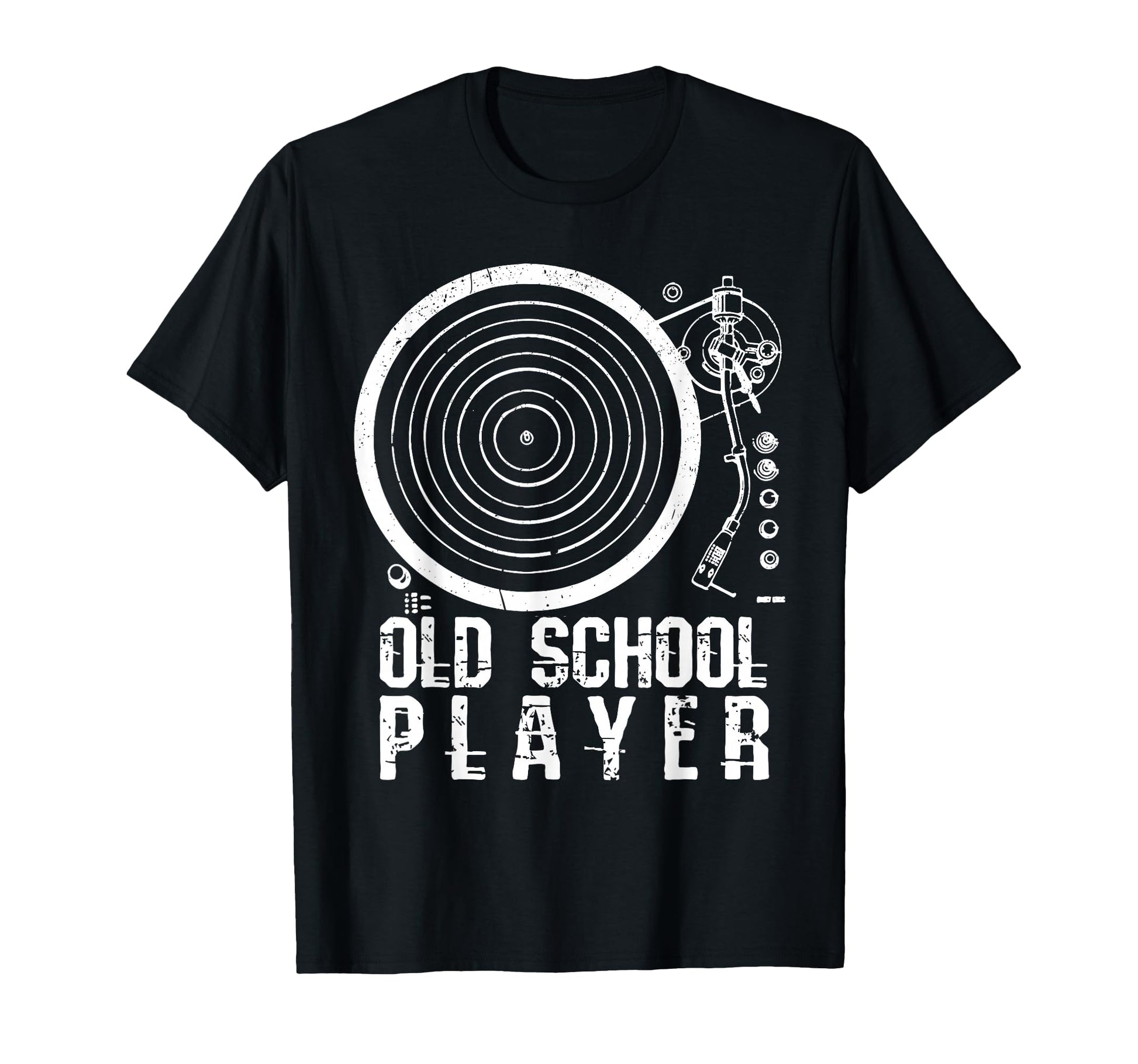 Dj Old School Player Vinyl Music T-Shirt - Casual Everyday Wear for Adults - T-Shirt, Sweatshirt, Hoodie
