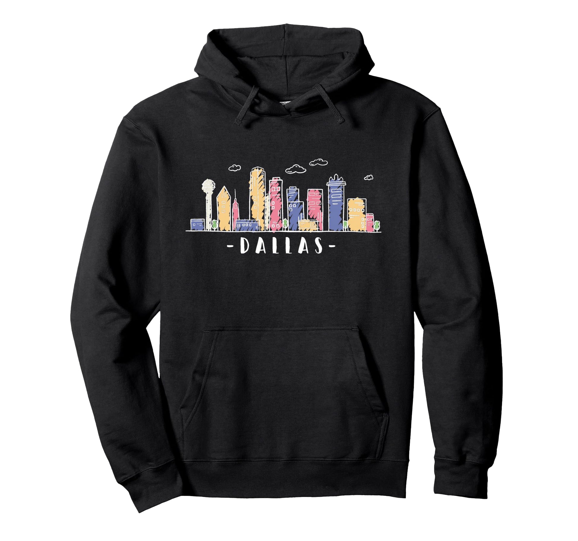 Dallas Texas Skyline Dallas Tx Hoodie - Minimalist Print Men Women - T-Shirt, Sweatshirt, Hoodie